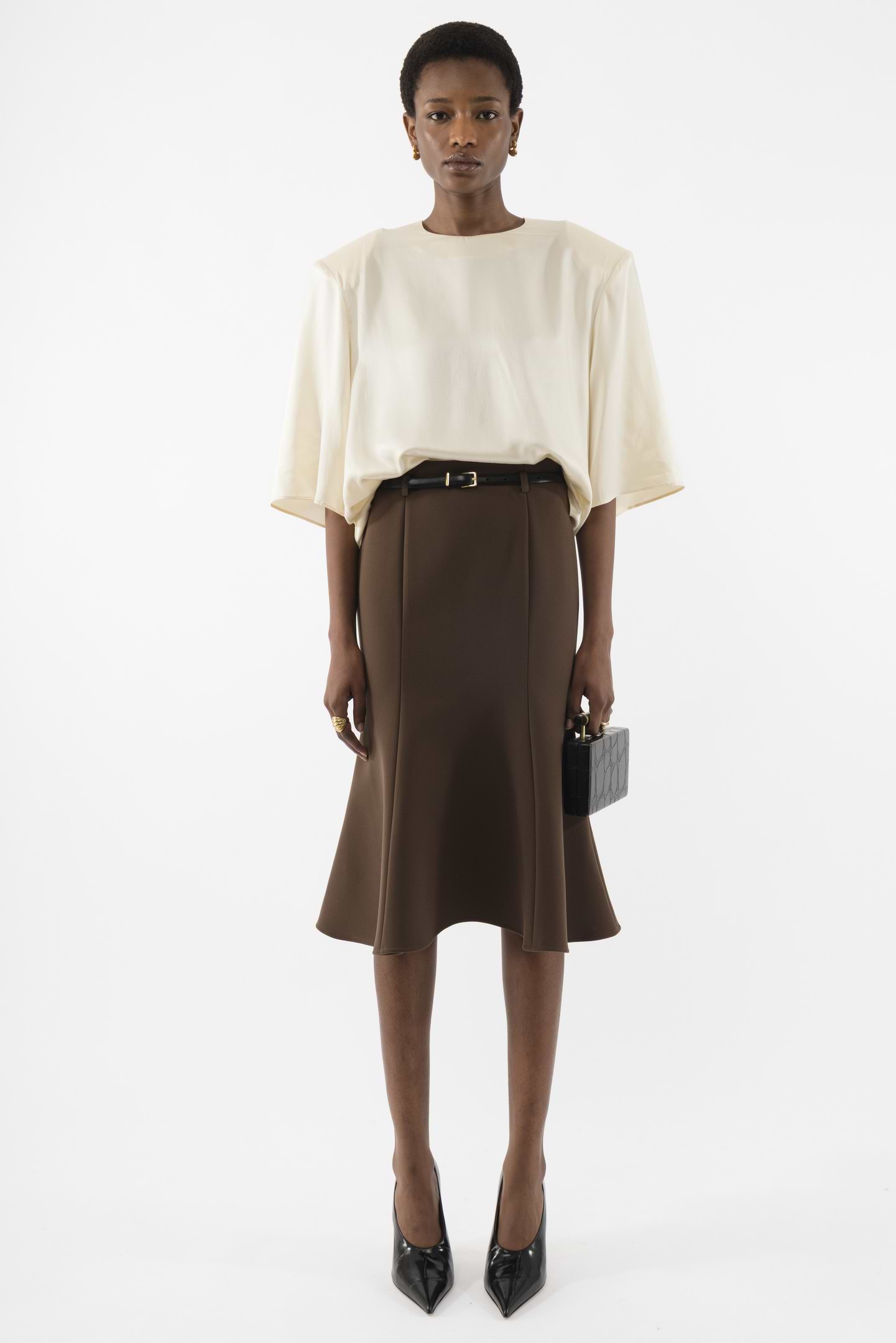 Sculptured Midi Skirt
