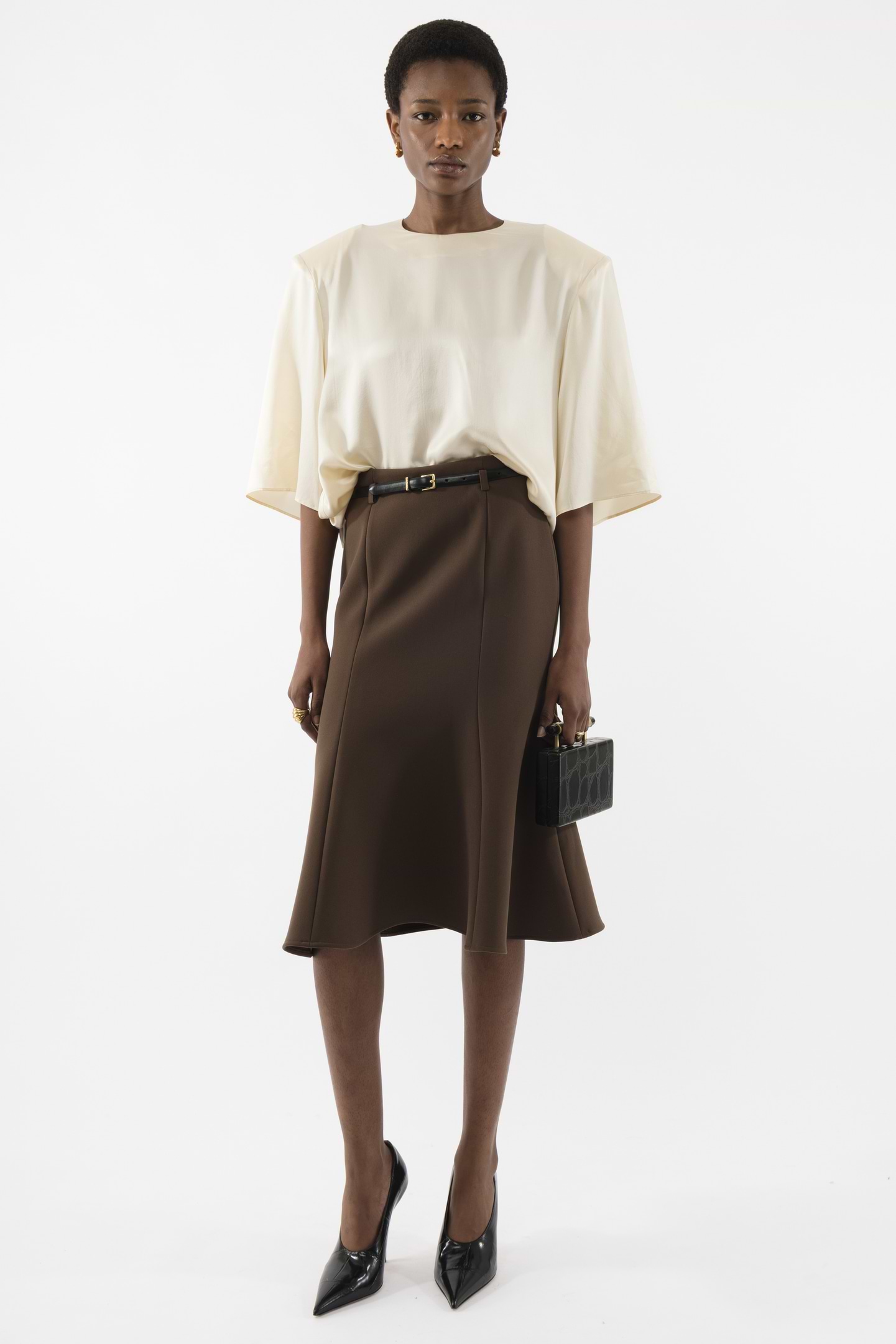 Sculptured Midi Skirt