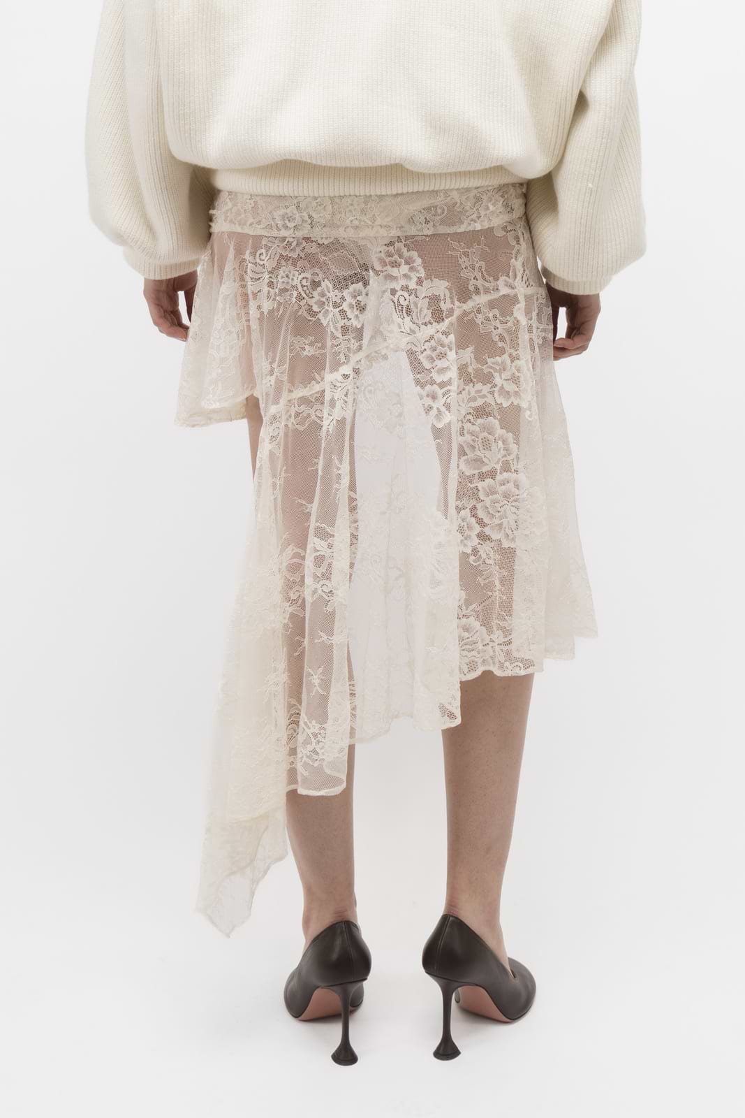 Asymmetrical Lace Skirt - Arakii