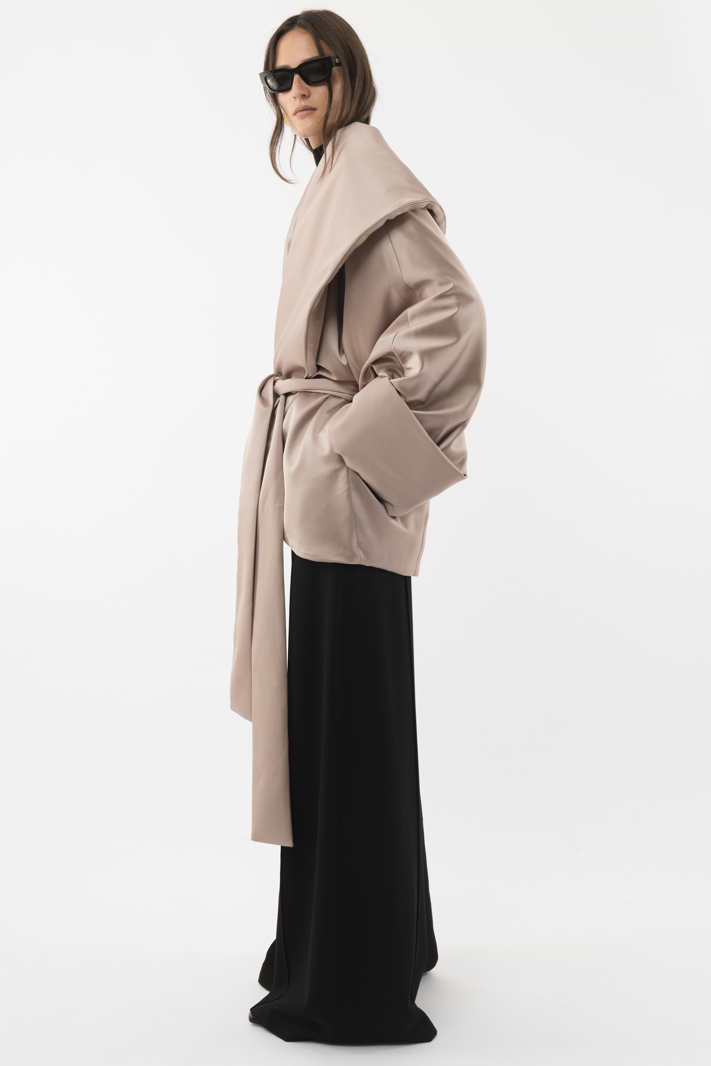 Padded Oversized Jacket Kimono jacket Pink champagne jacket - Arakii