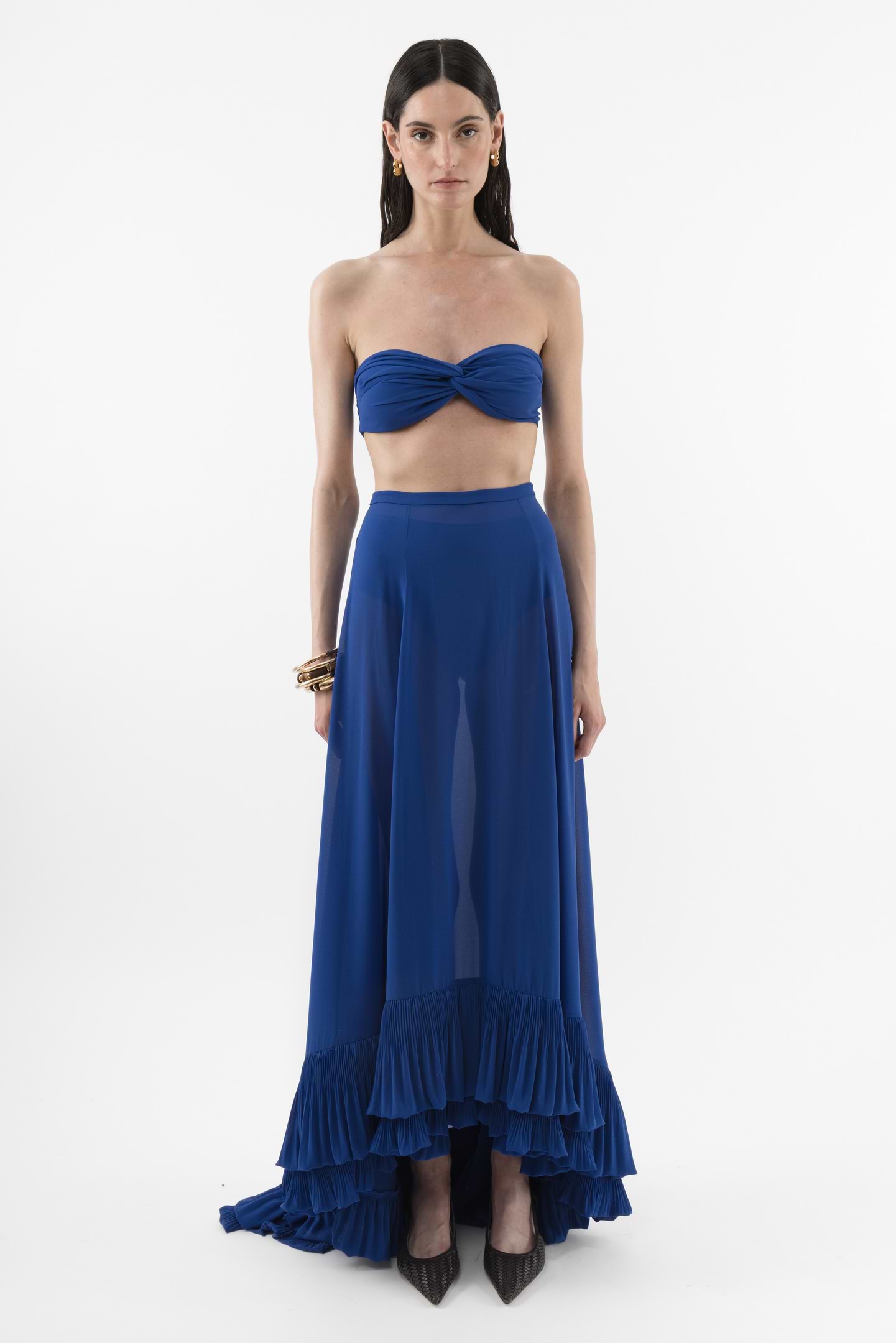 Ruffle Maxi Skirt