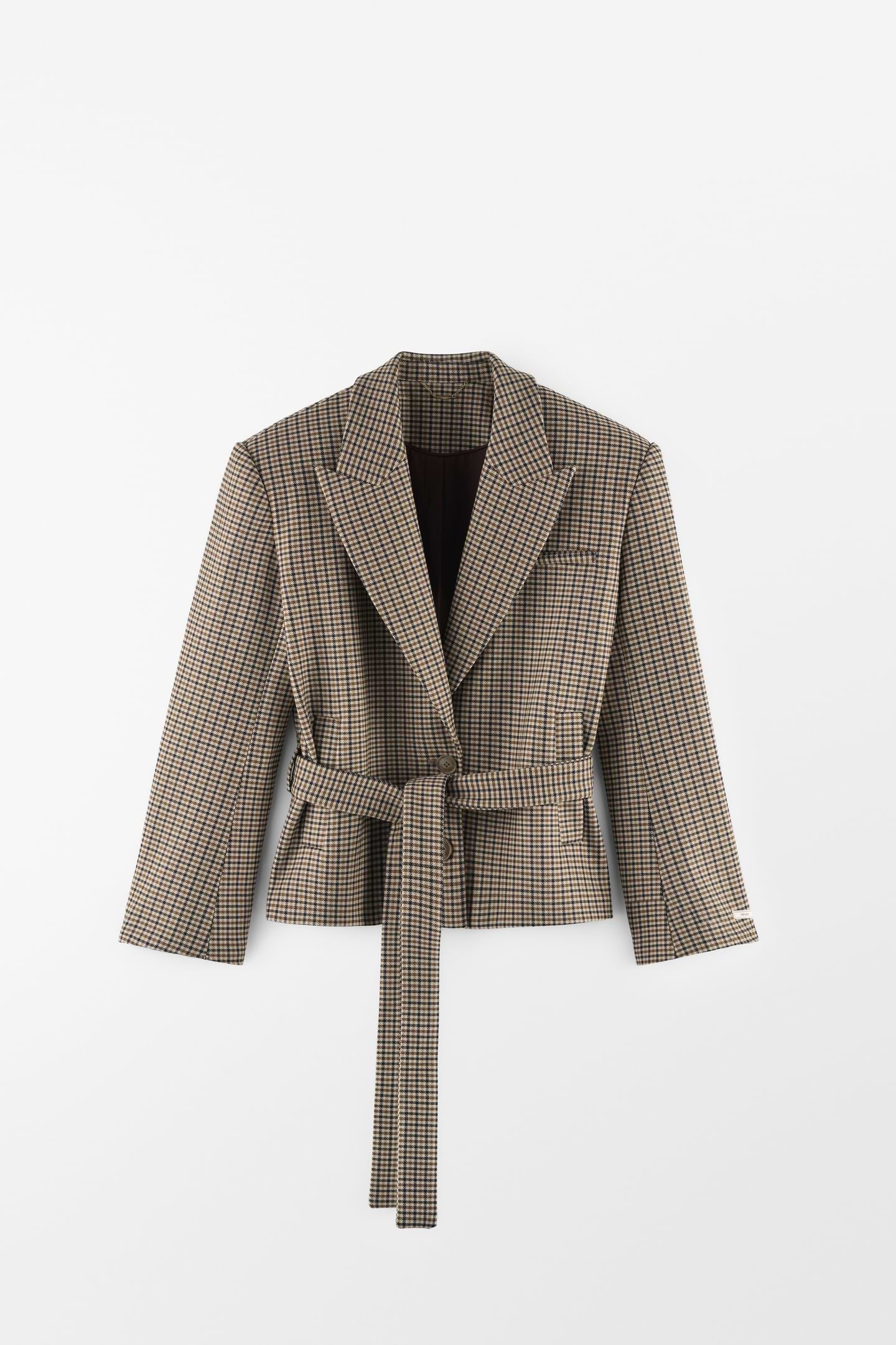 Checked Belt Jacket - Arakii