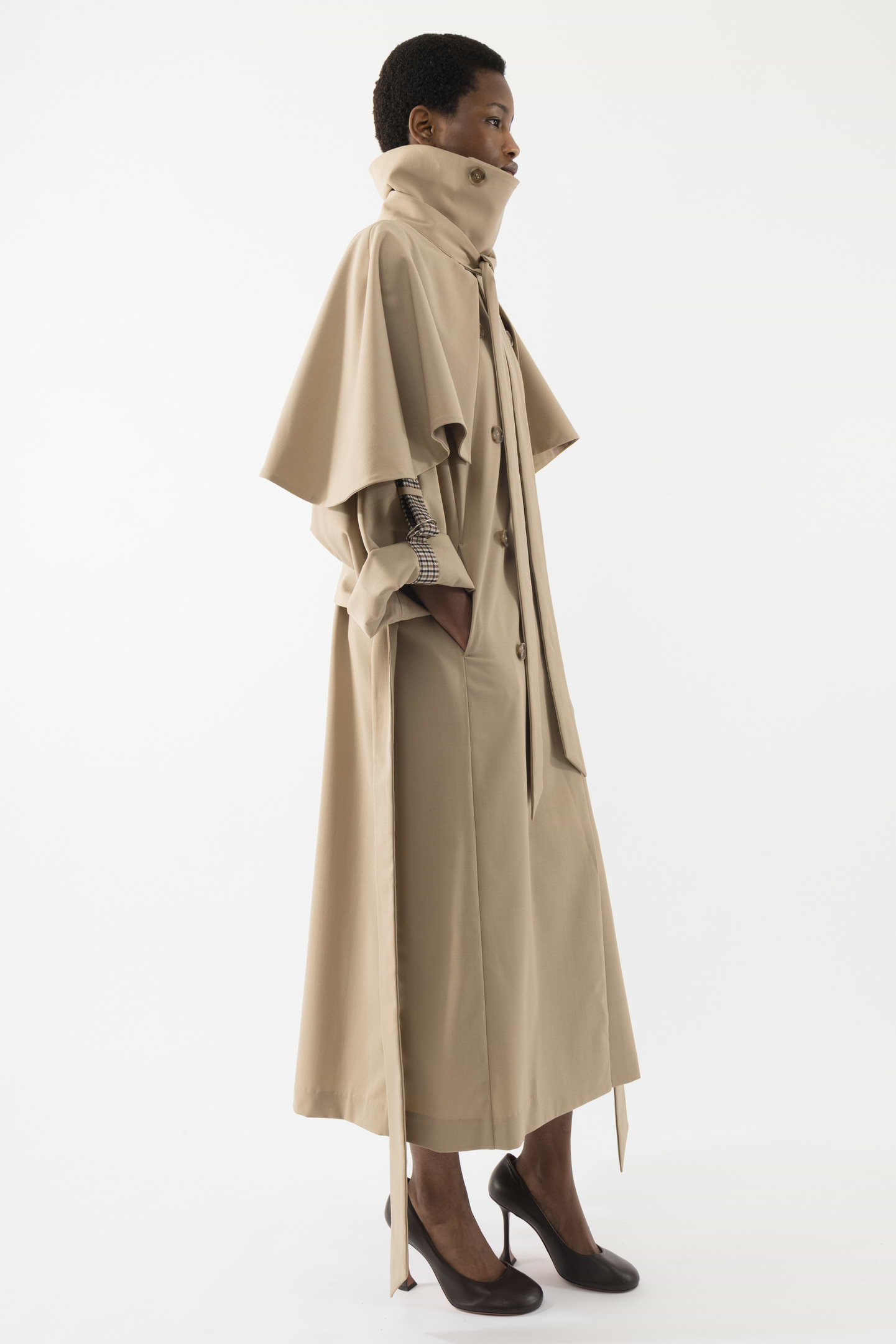 Drop Waist Trench Coat - Arakii