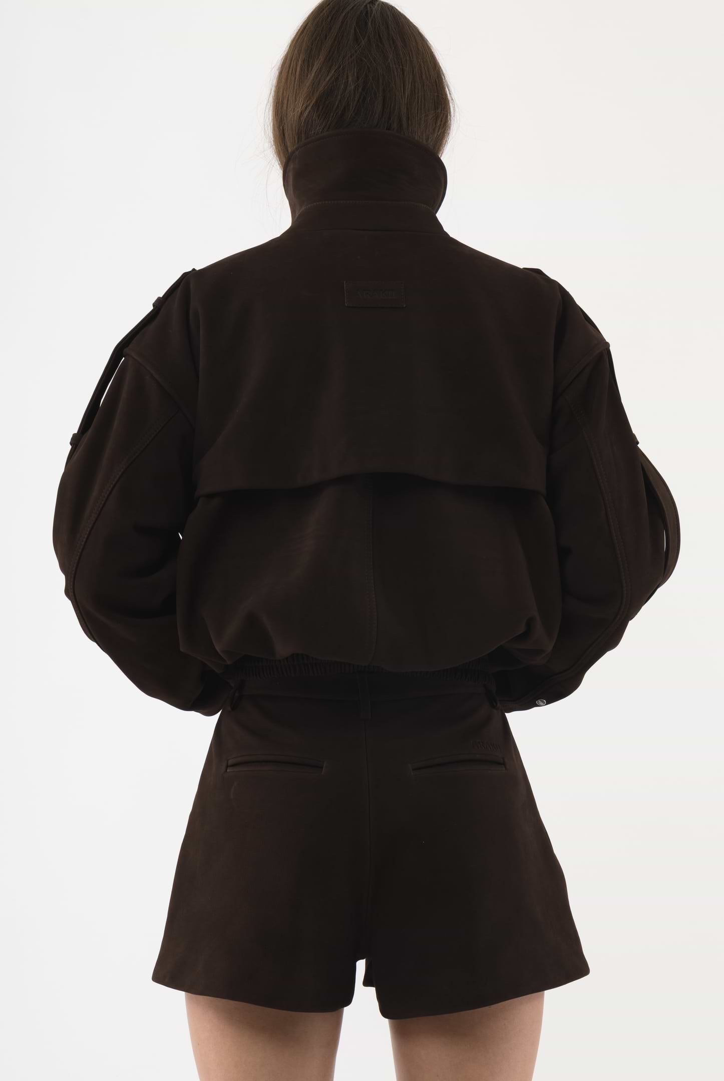 Pleated Leather Shorts - Arakii