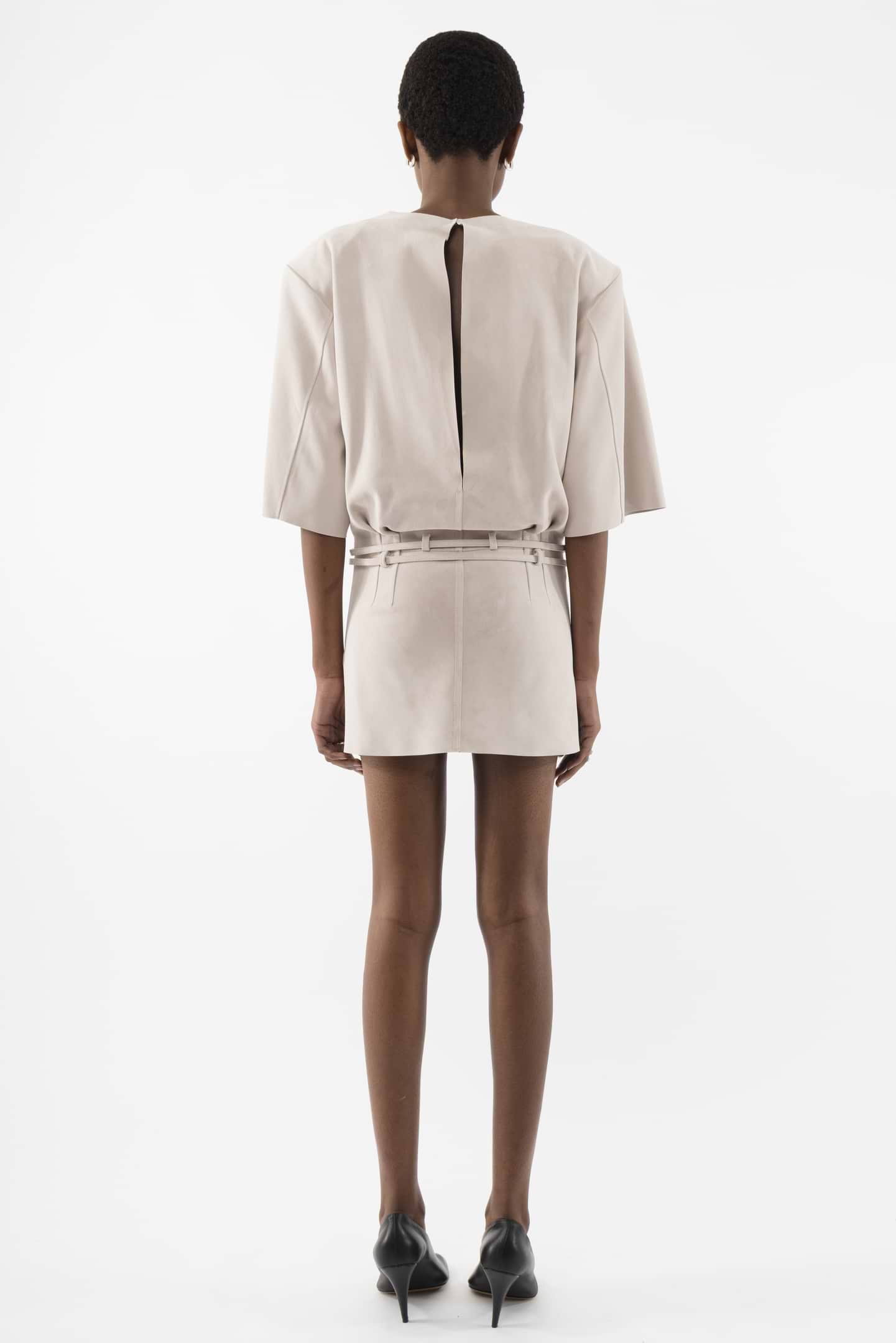 Belted Suede Dress