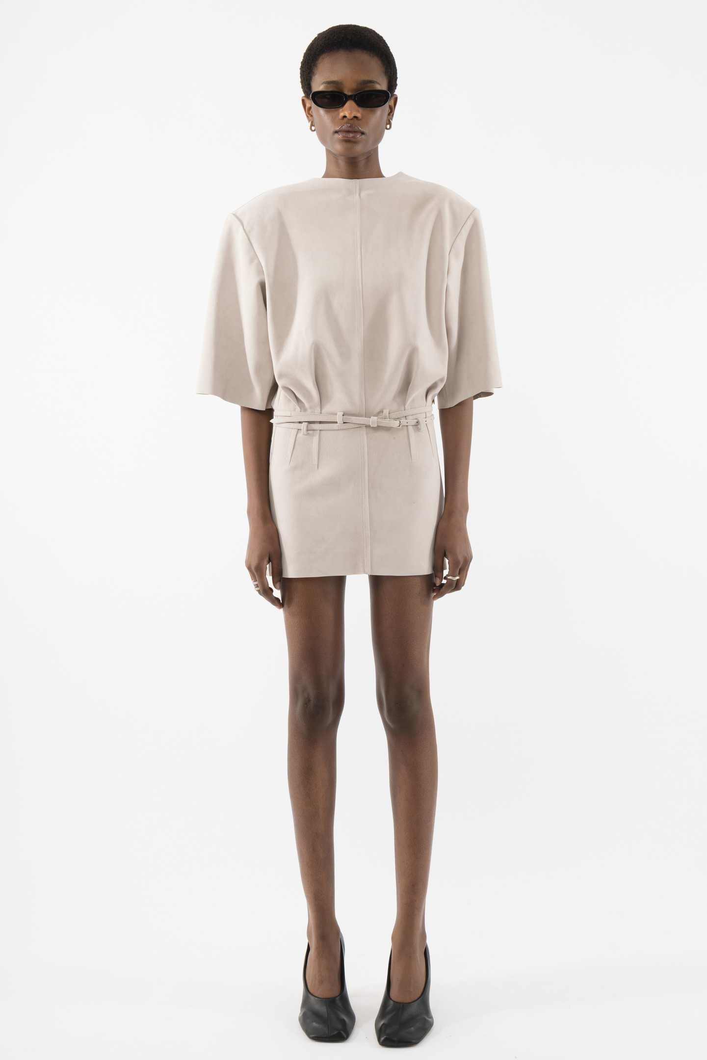 Belted Suede Dress