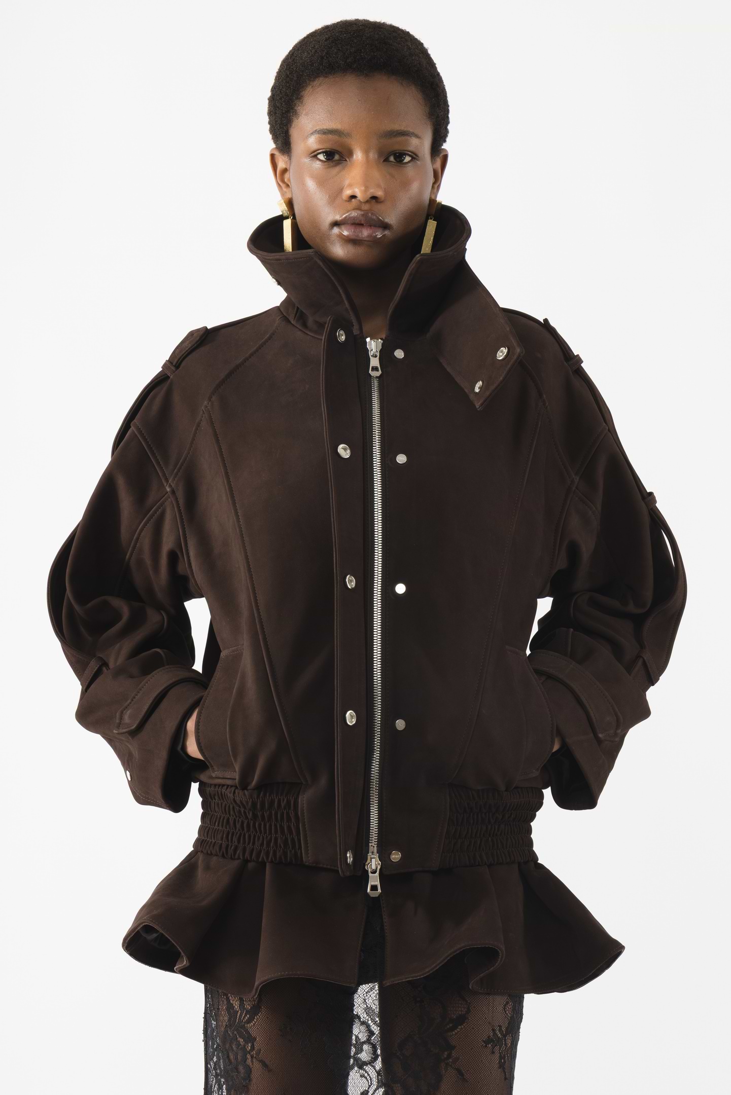 Leather Biker Jacket - Arakii