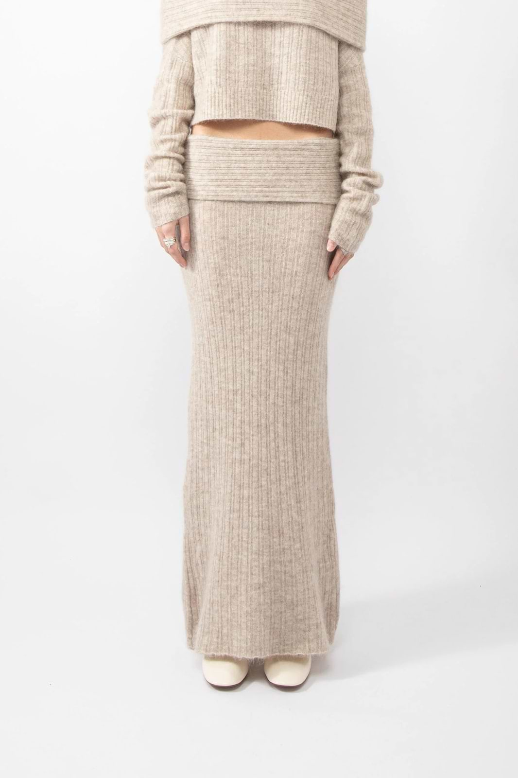 Cloud maxi skirt Beige melange