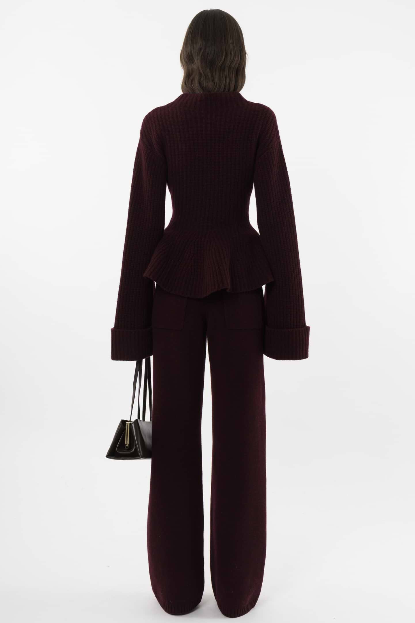 Heavy Knitted Peplum Turtleneck