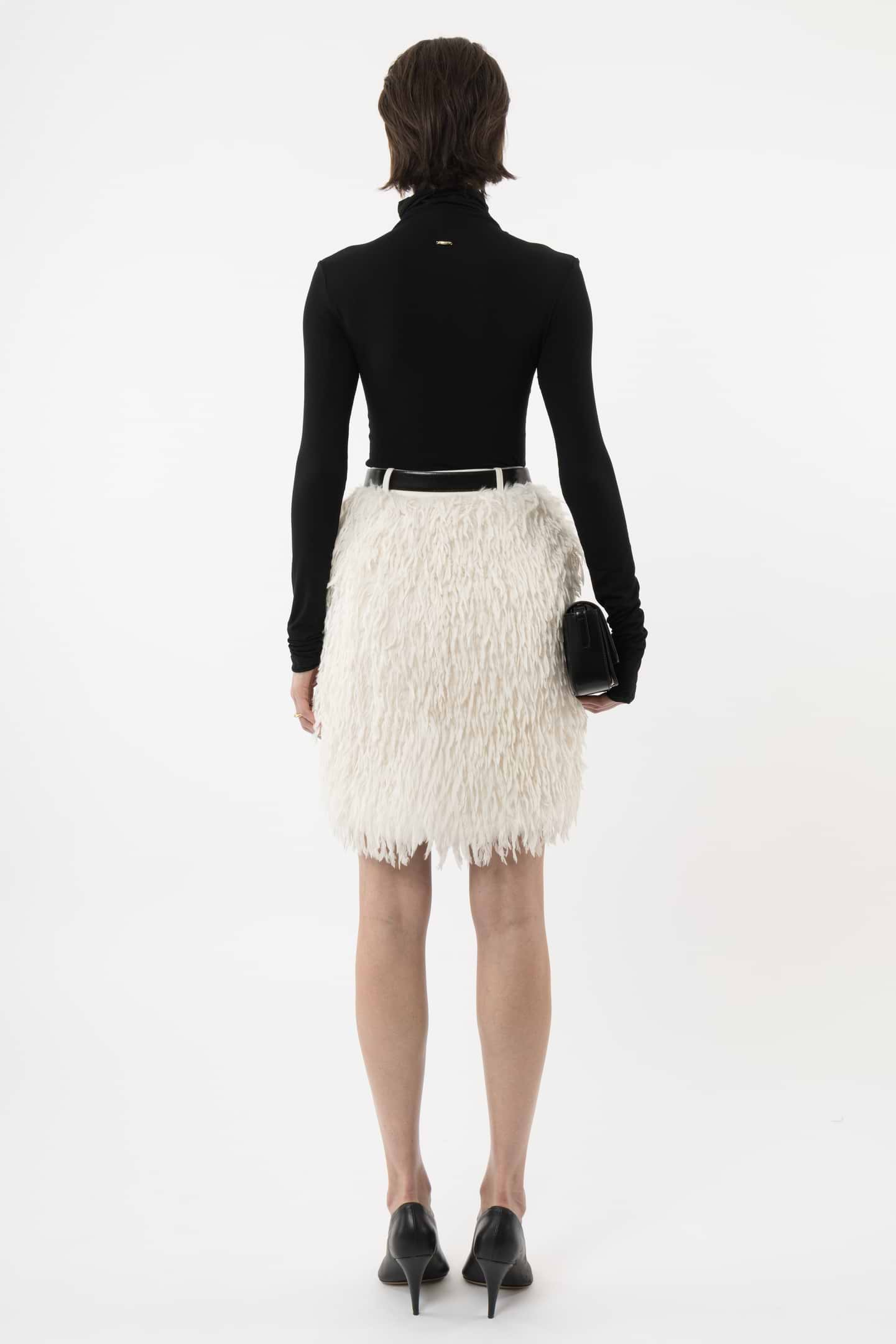 Feather Pencil Skirt