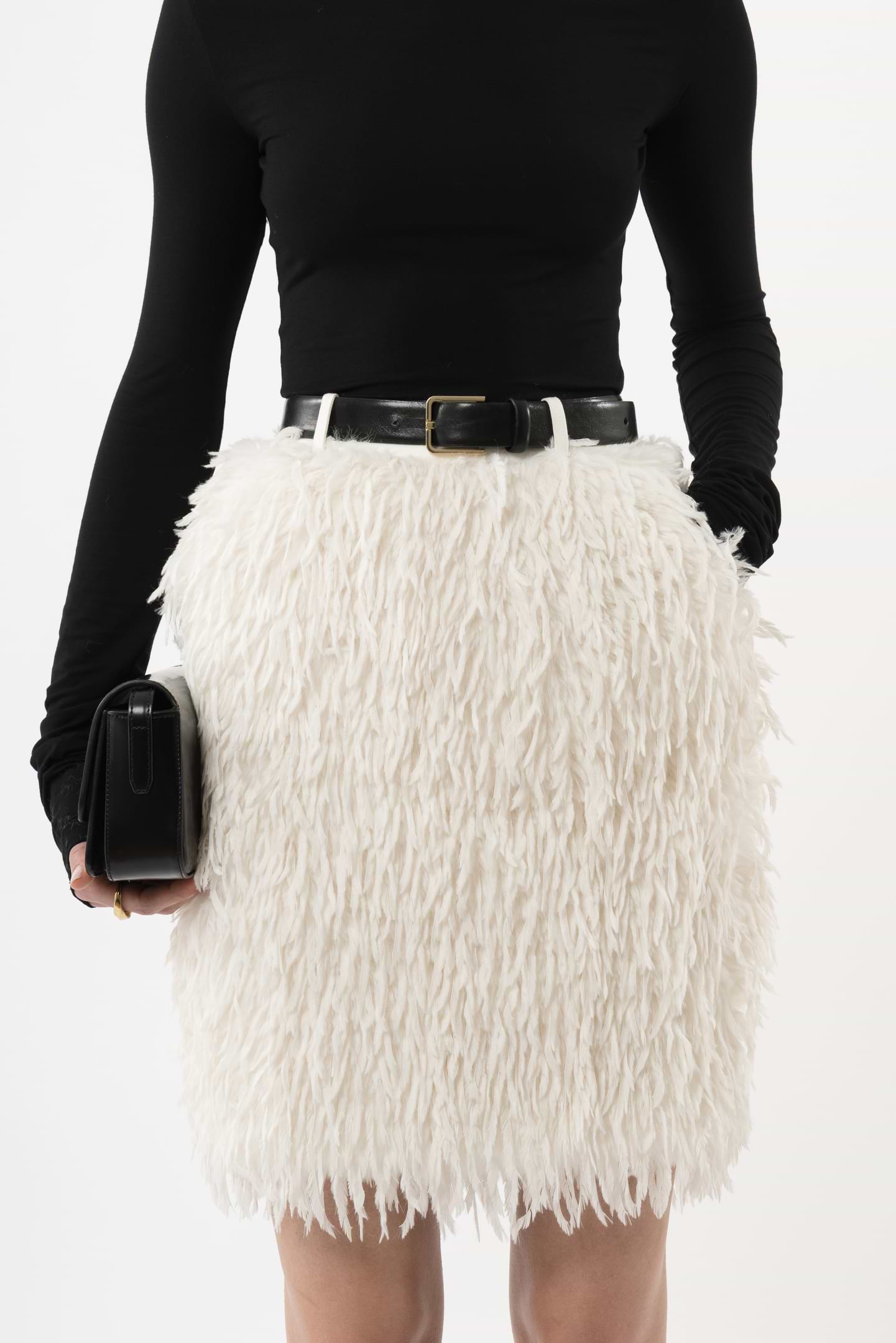 Feather Pencil Skirt