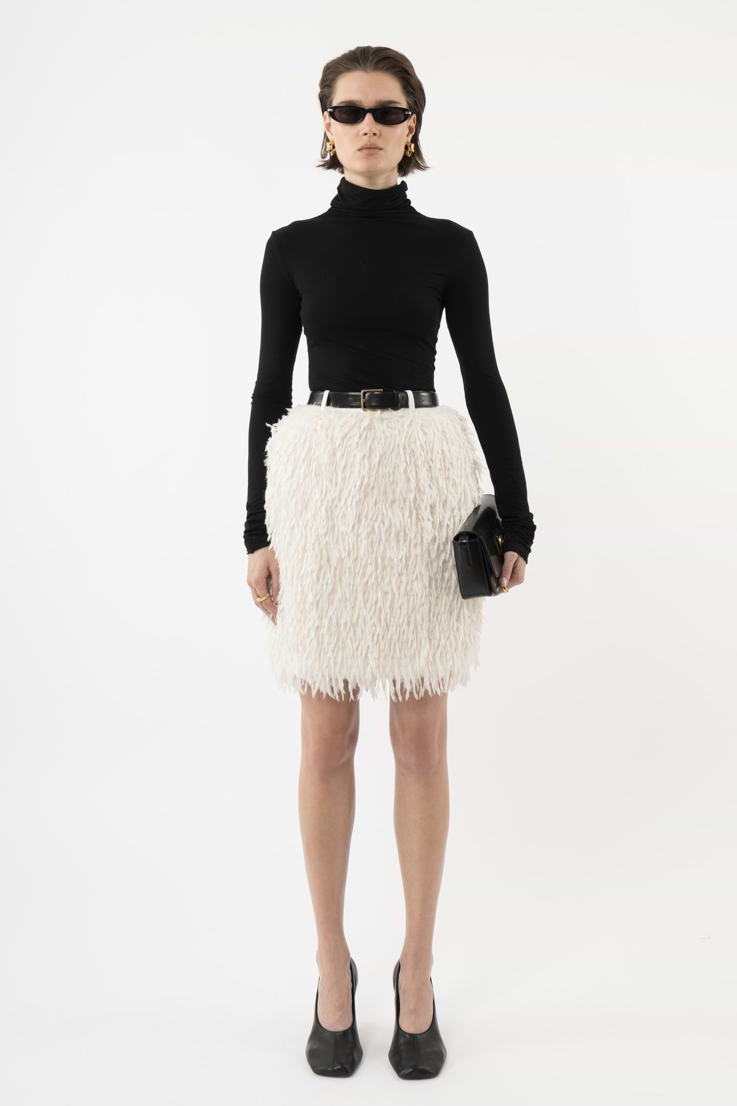 Feather Pencil Skirt