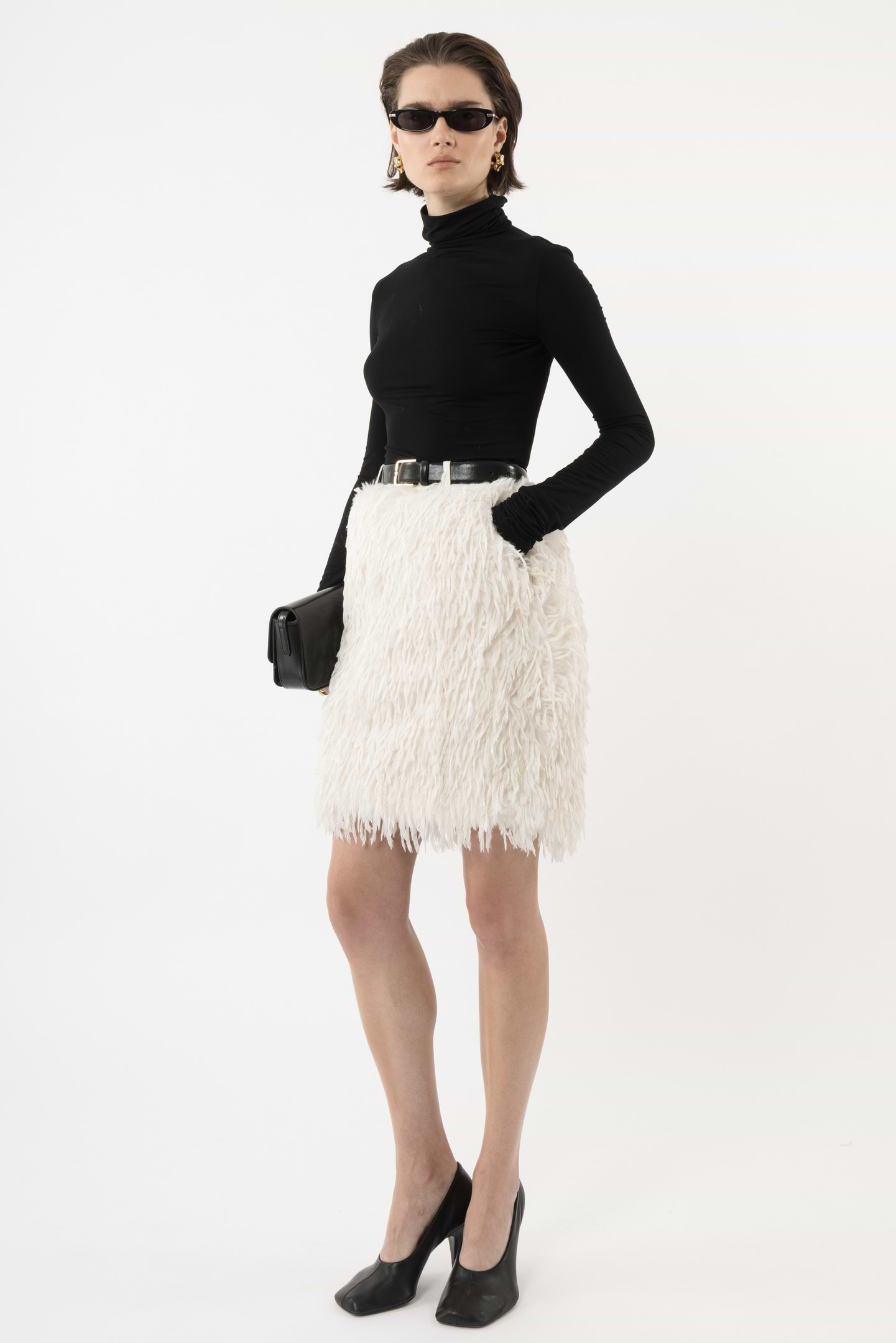 Feather Pencil Skirt