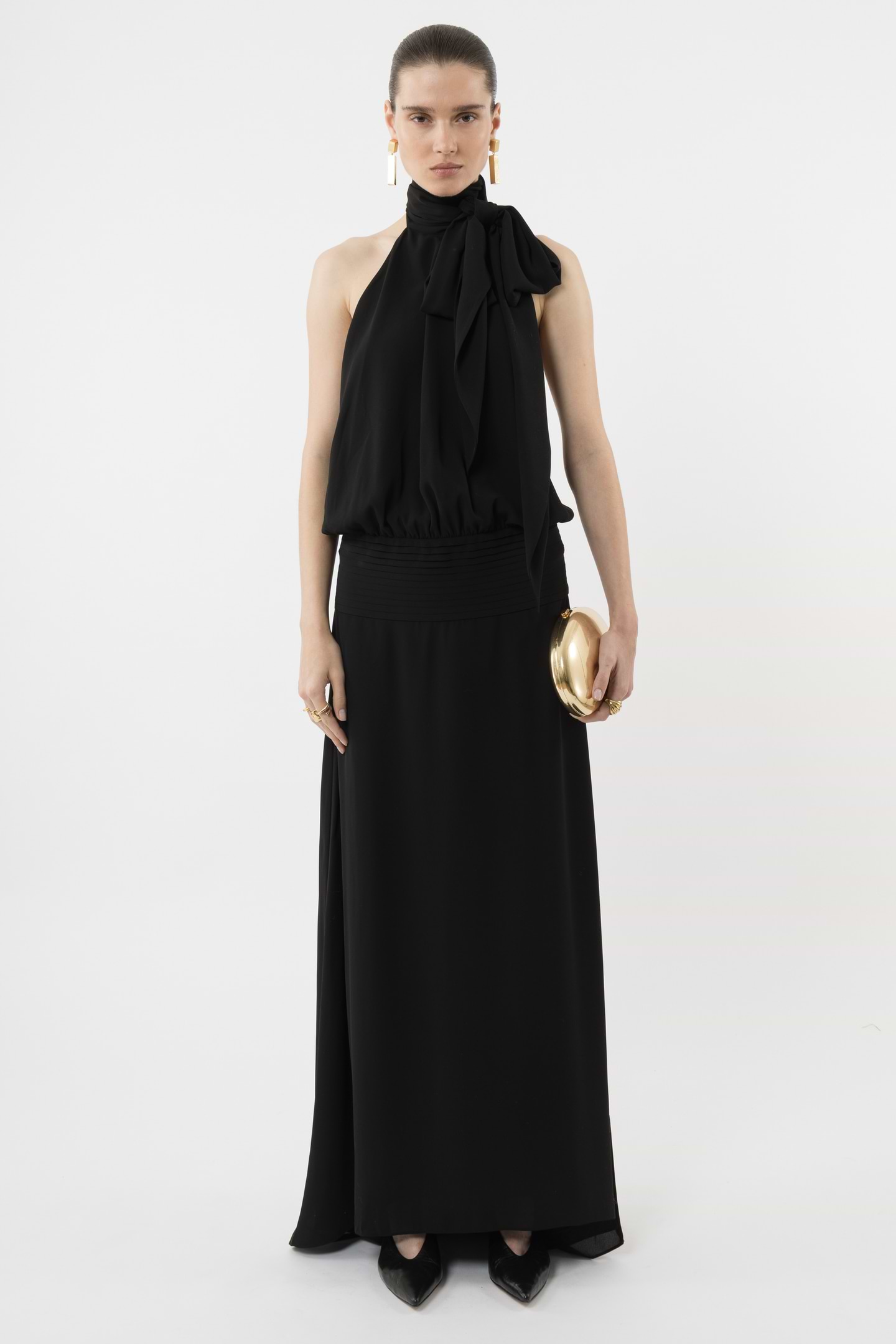 Deep Back Halter Dress