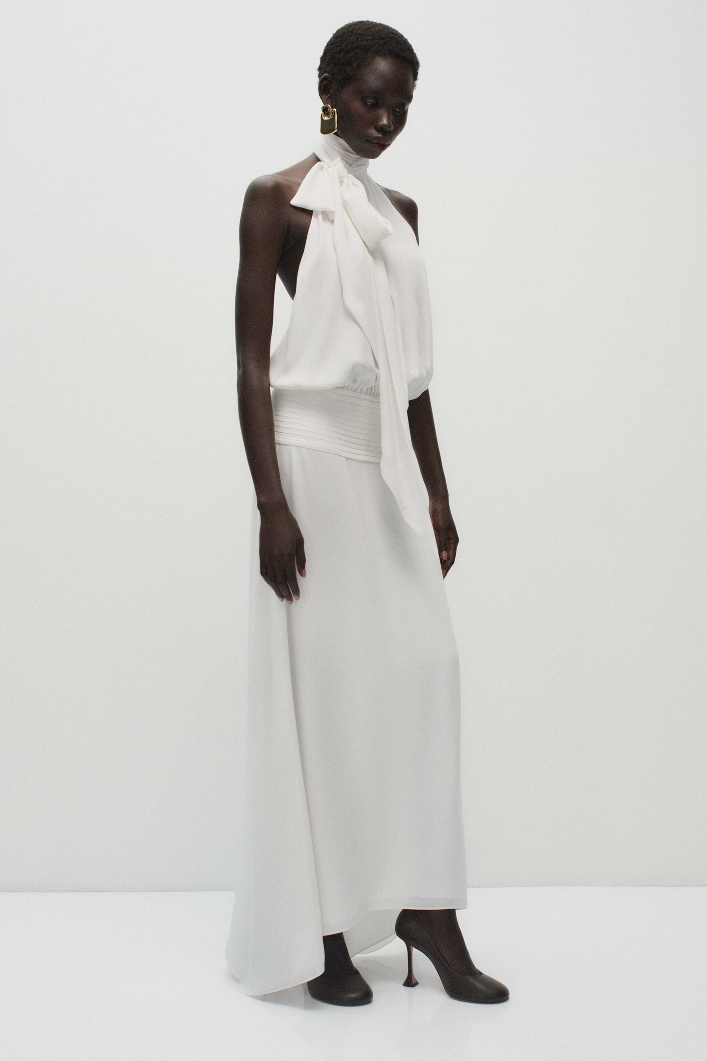 Deep Back Halter Dress