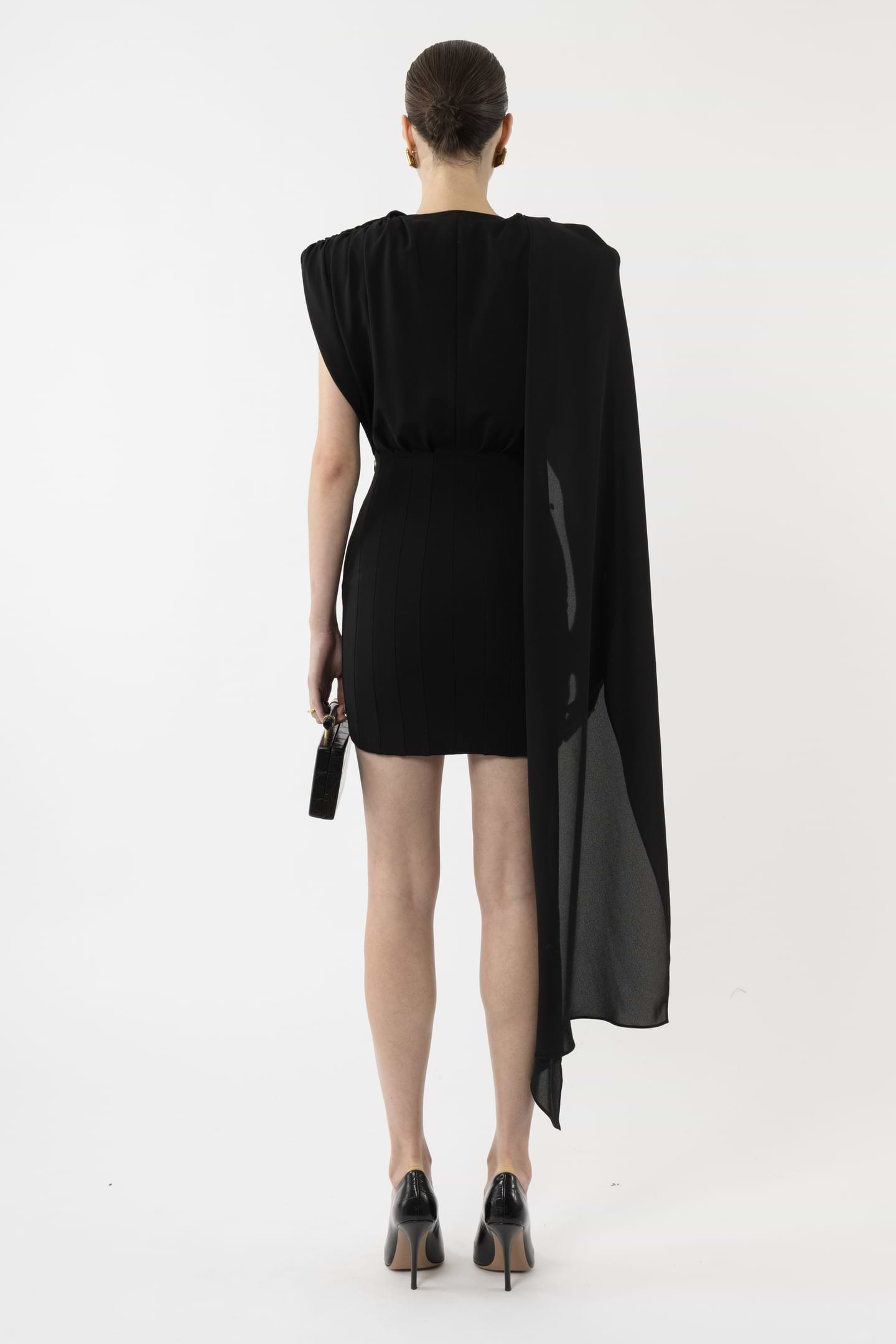 Deep V-neck Mini Dress