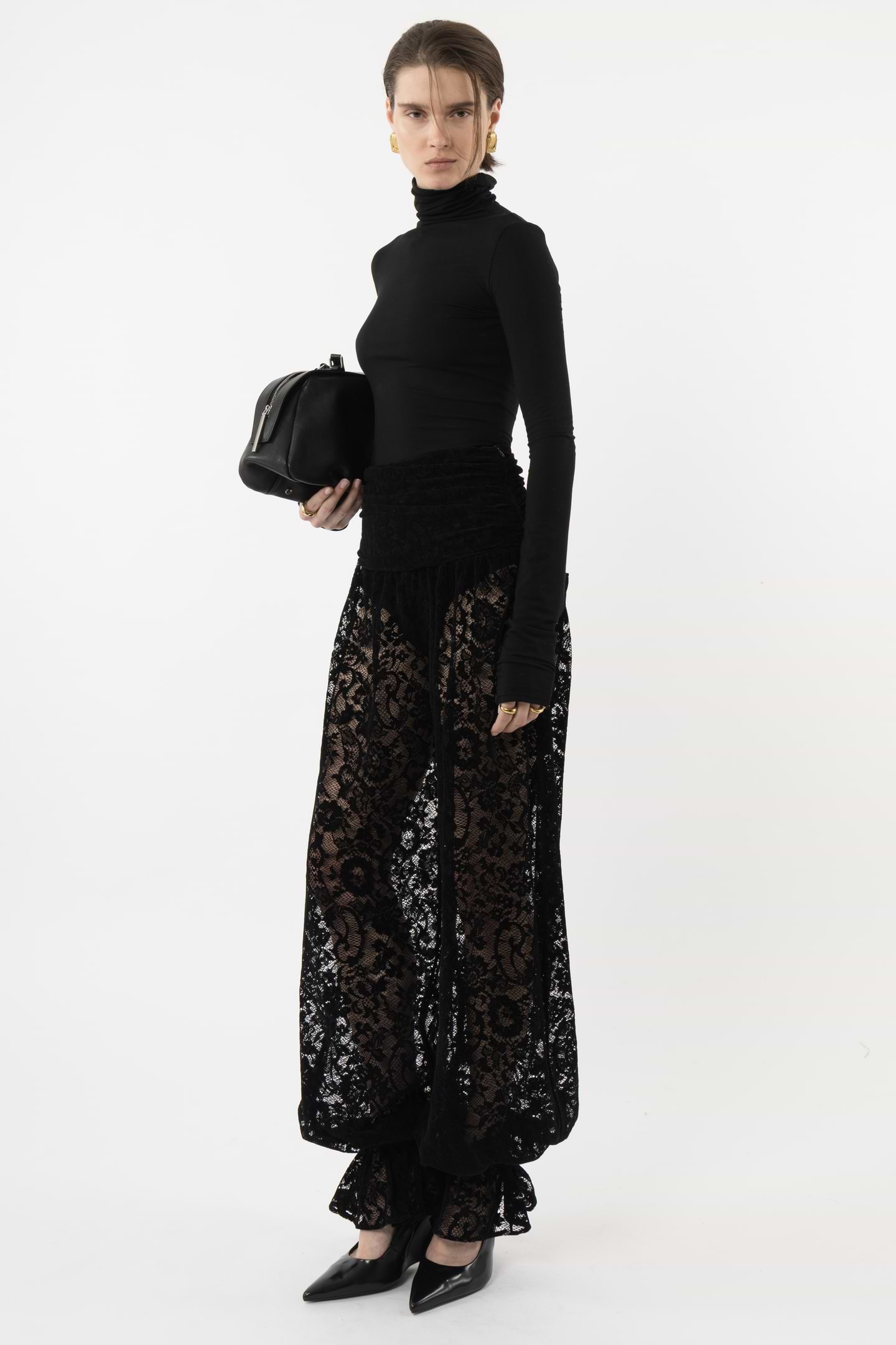 Velvet Lace Balloon Pants