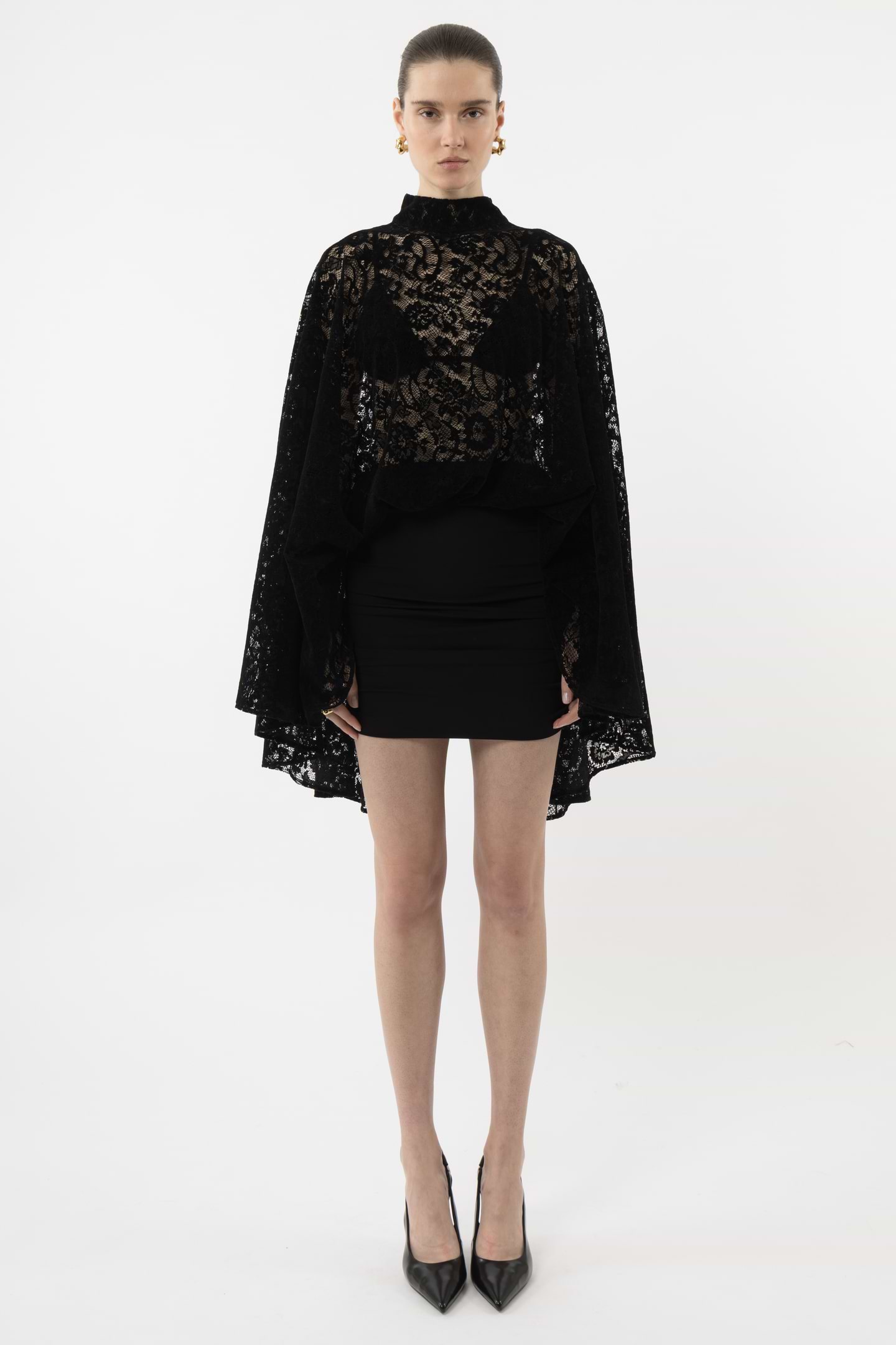 Velvet Lace Mini Dress