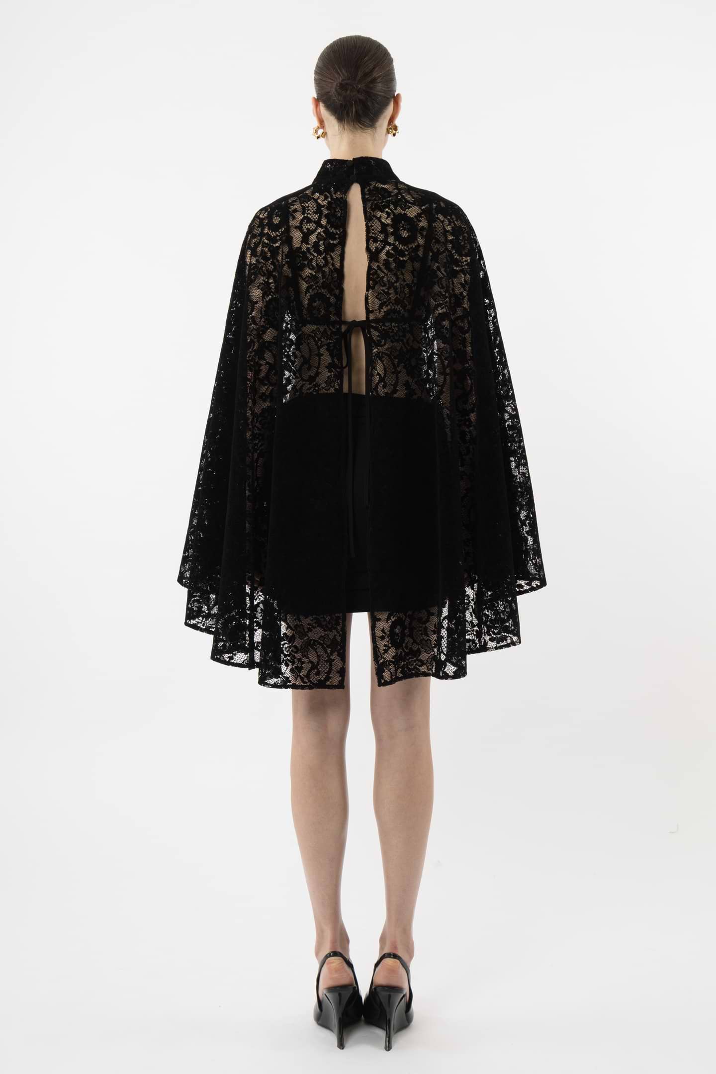 Velvet Lace Mini Dress