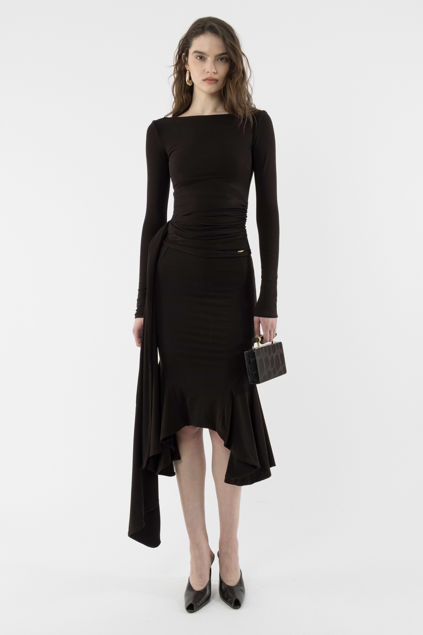 Jersey Draped Long Sleeve