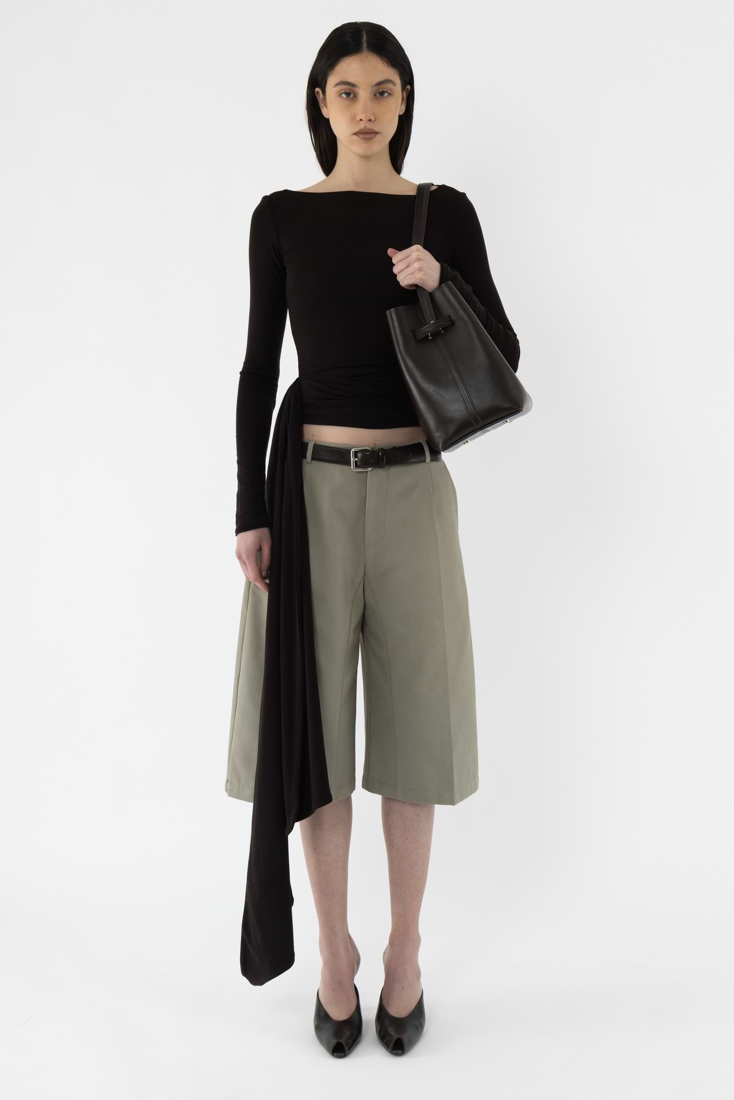 Jersey Draped Long Sleeve