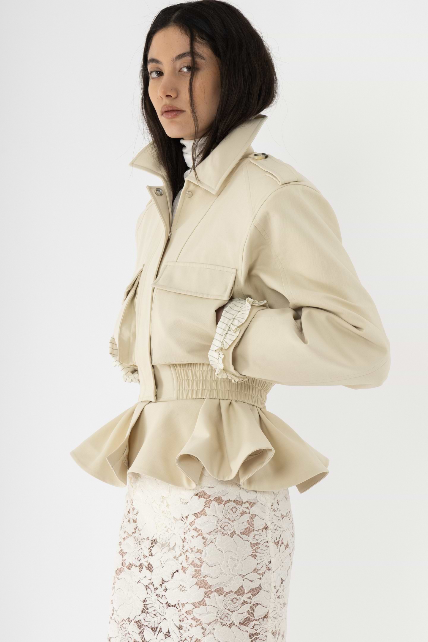 Cropped Cotton Jacket - Arakii