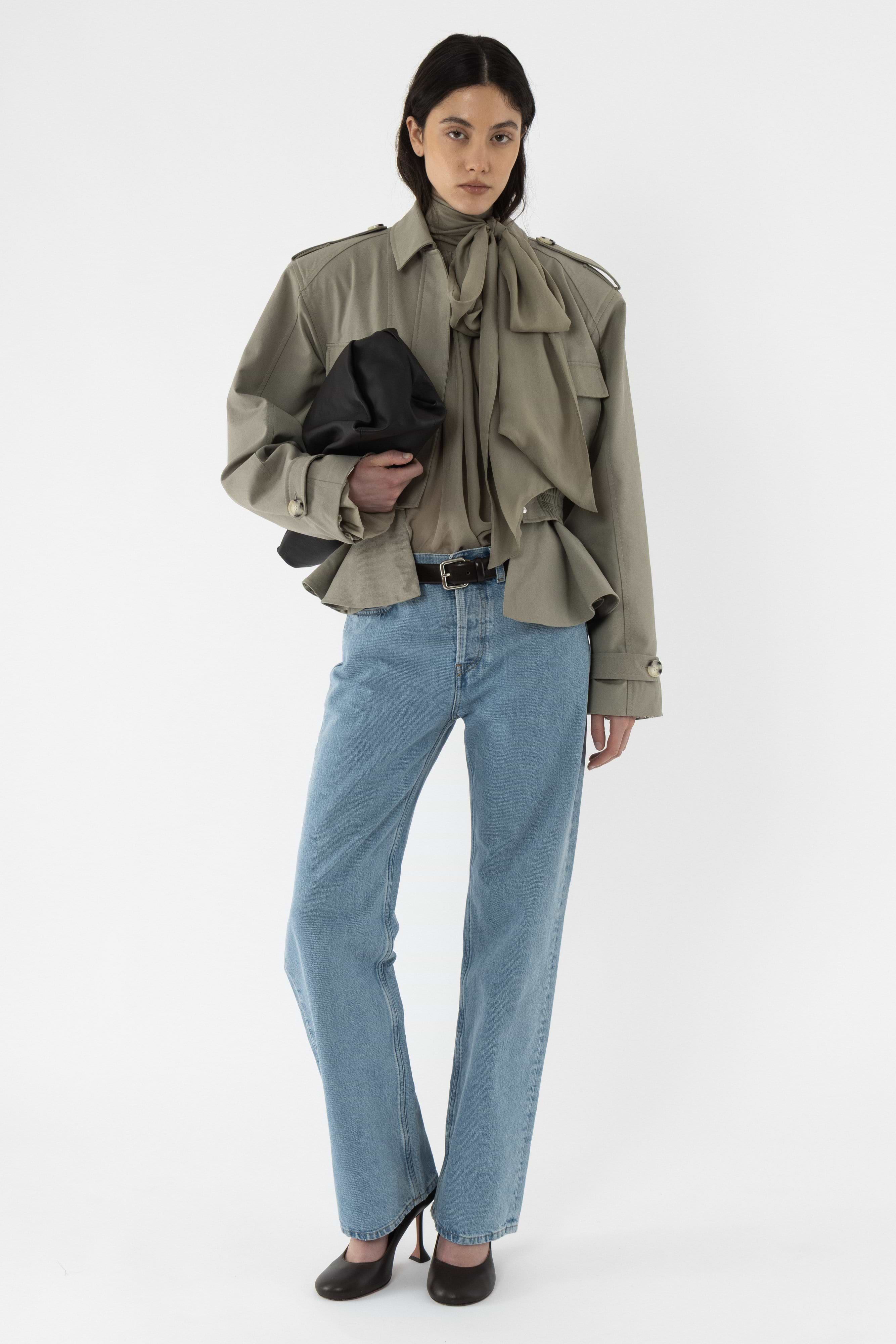Cropped Cotton Jacket - Arakii