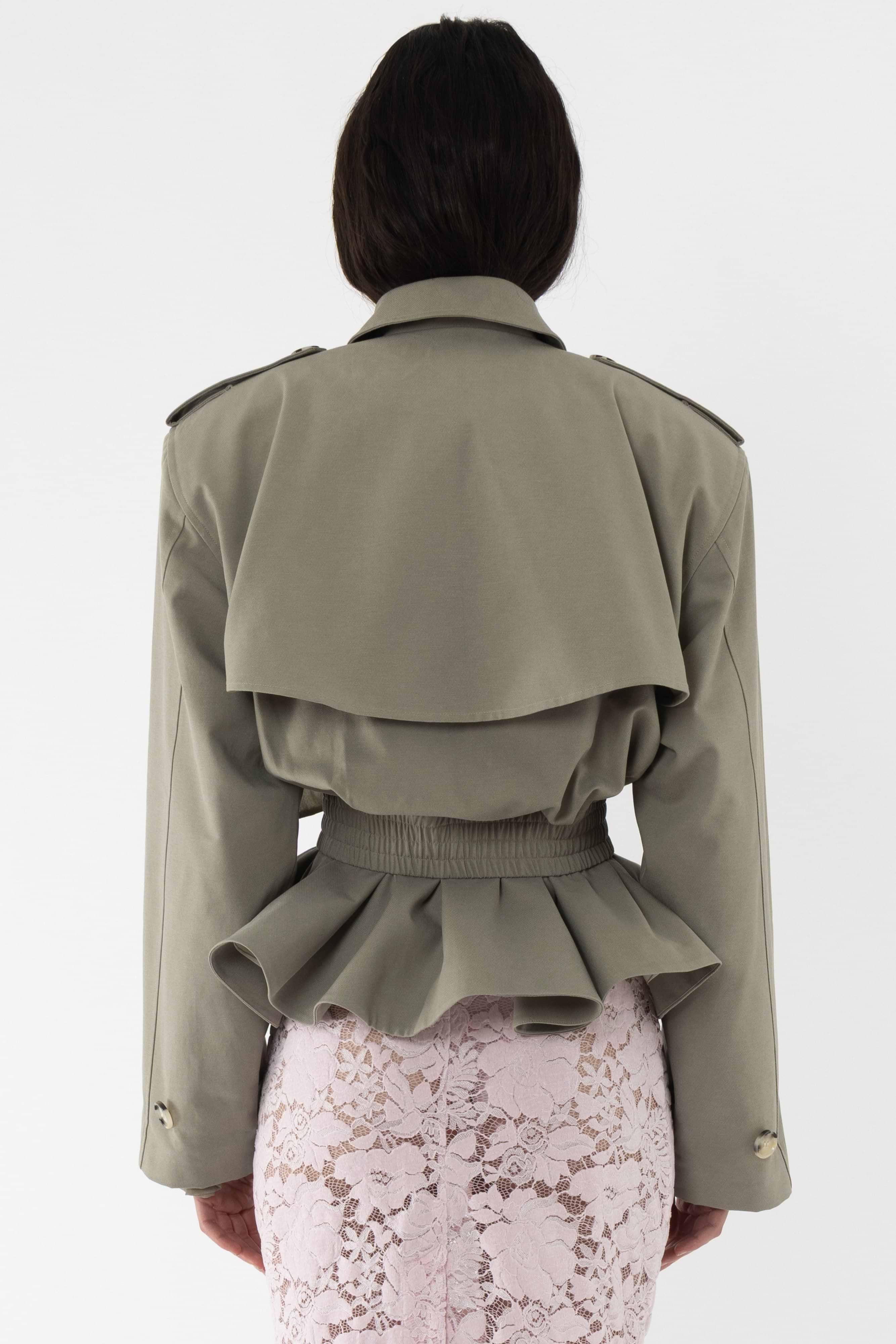 Cropped Cotton Jacket - Arakii