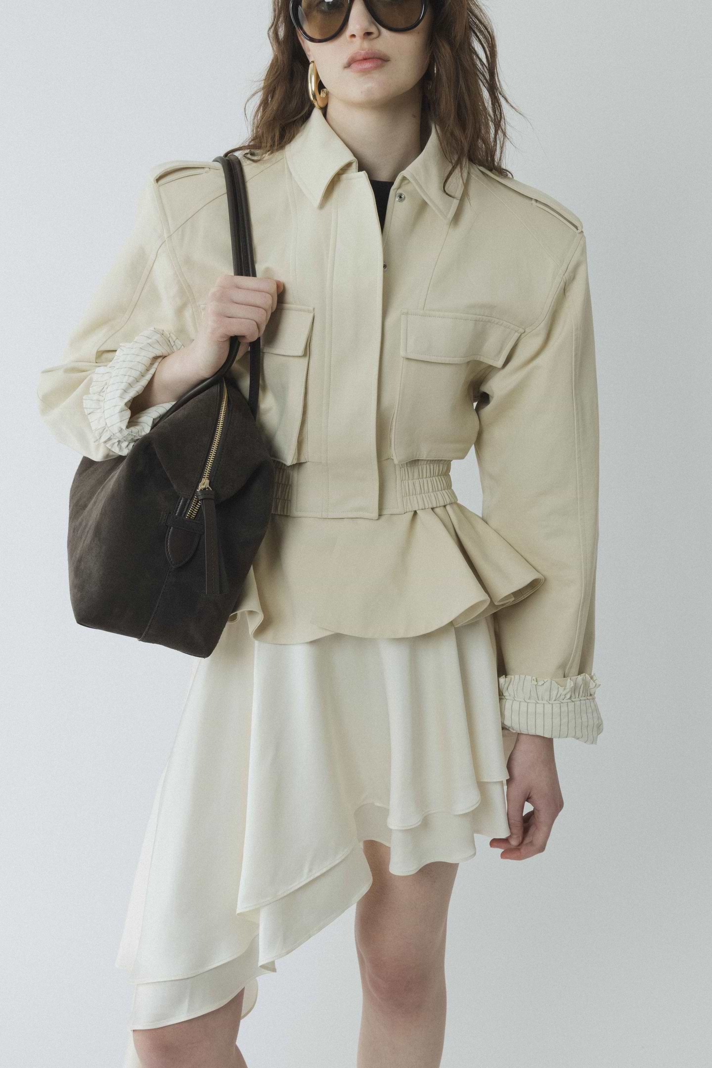 Cropped Cotton Jacket - Arakii
