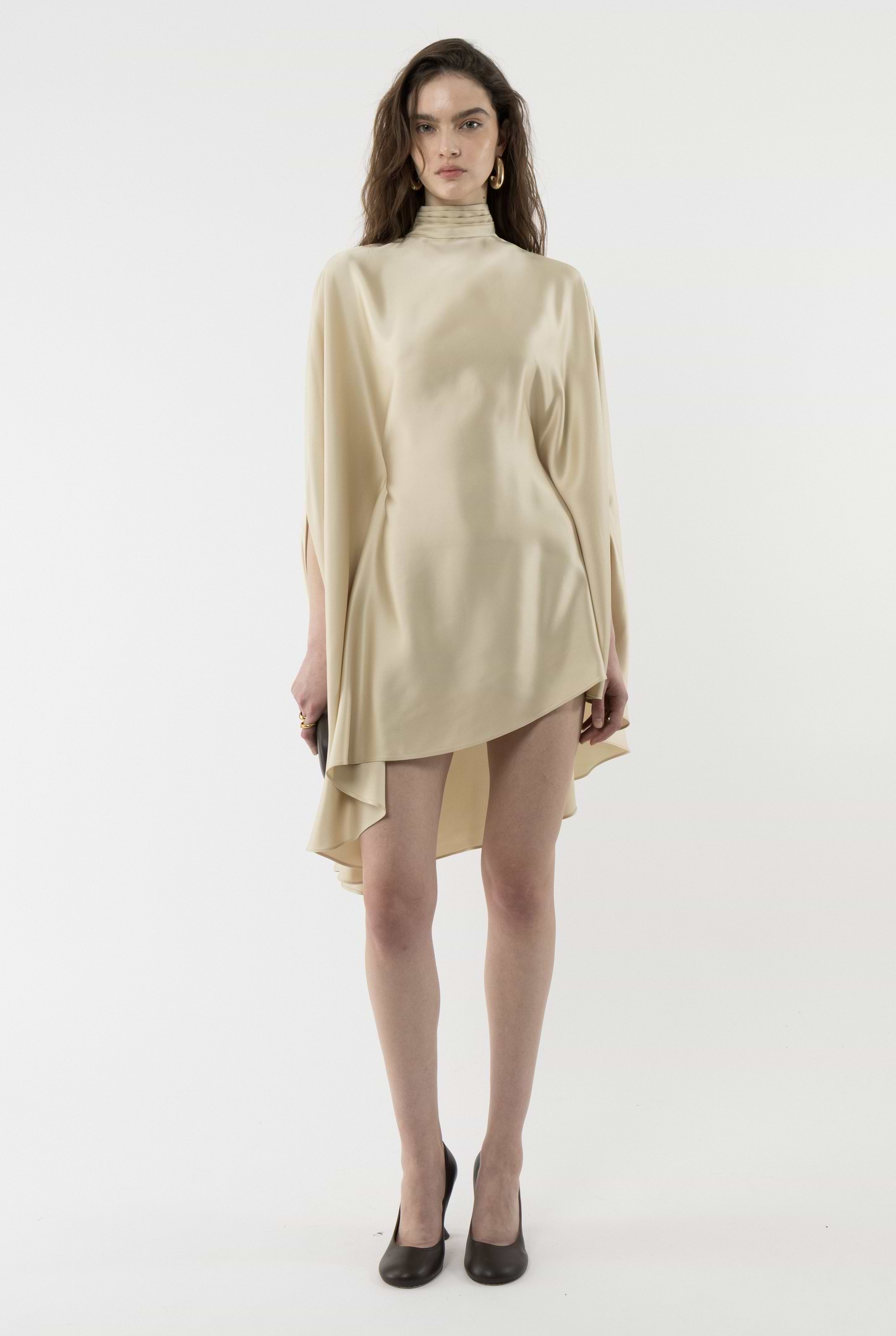 Poncho Turtleneck Dress