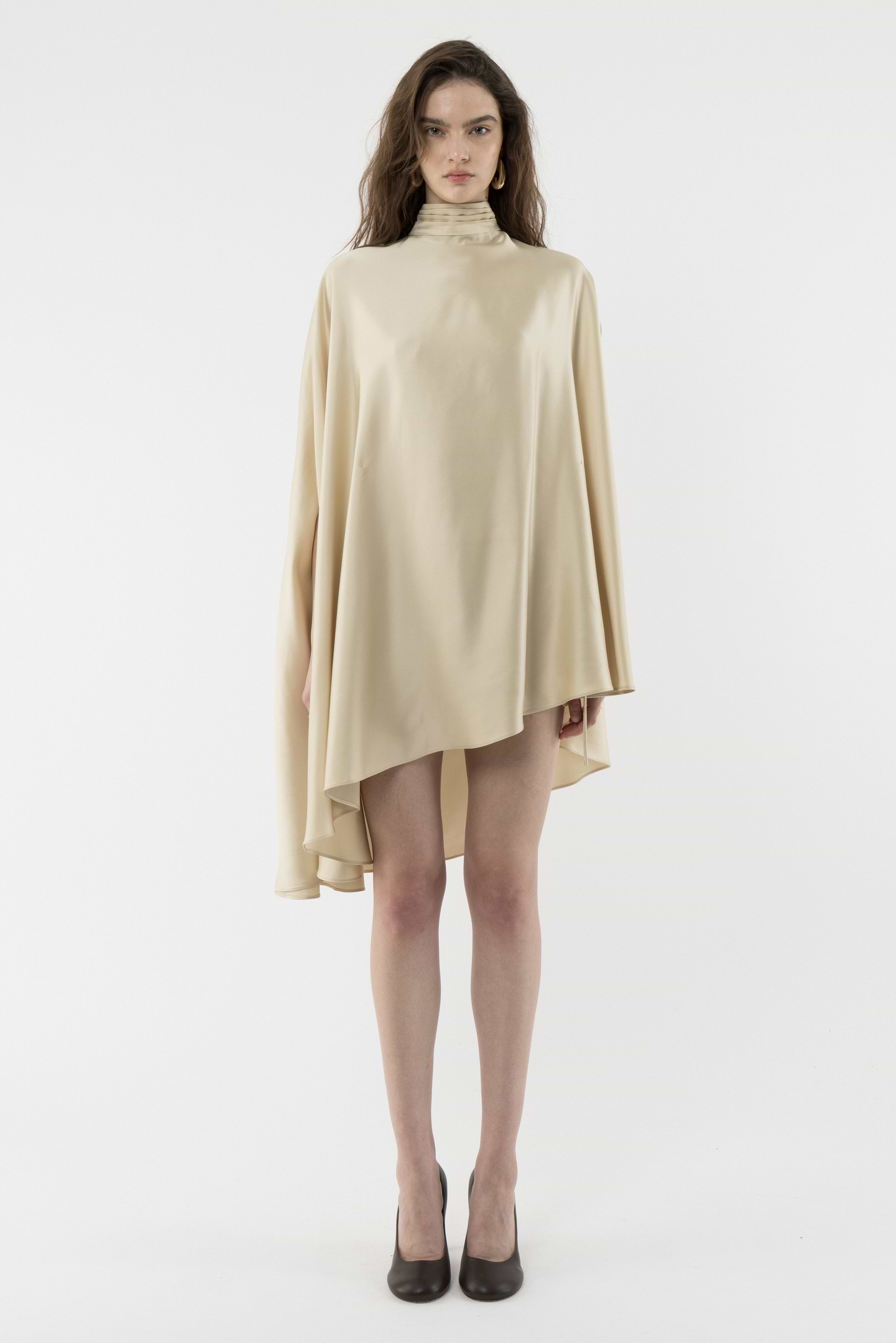 Poncho Turtleneck Dress