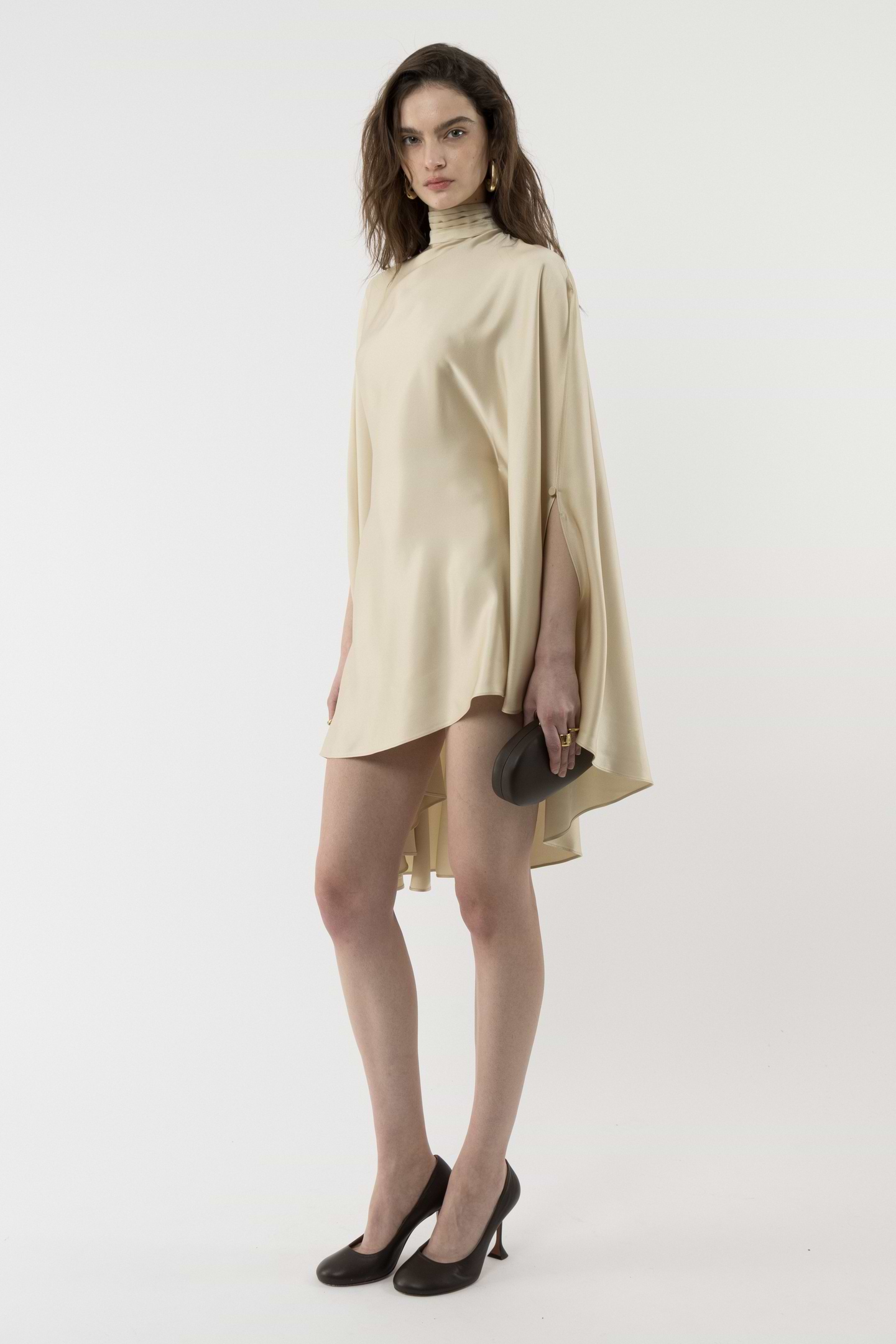Poncho Turtleneck Dress