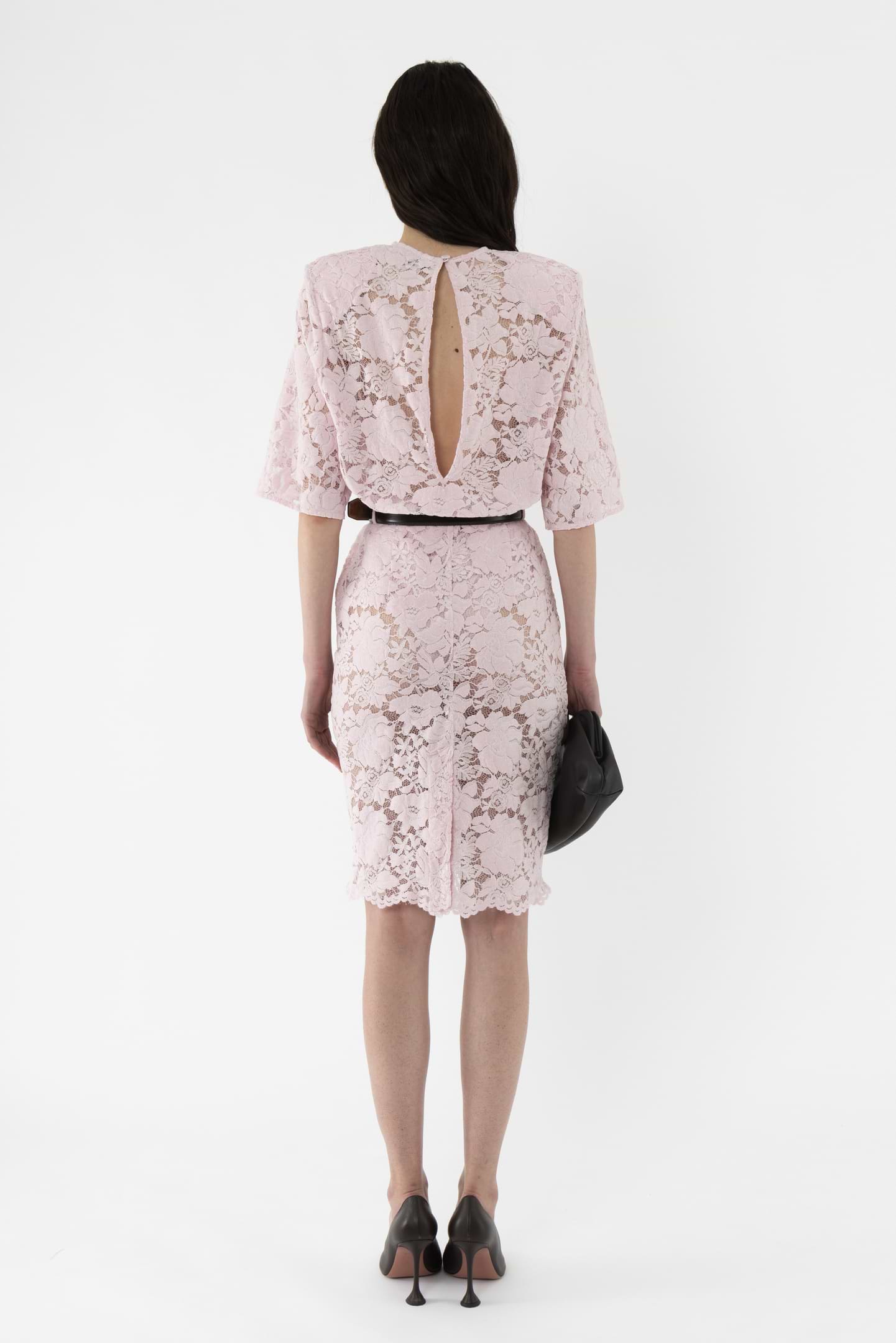 Velvet Lace Pencil Skirt