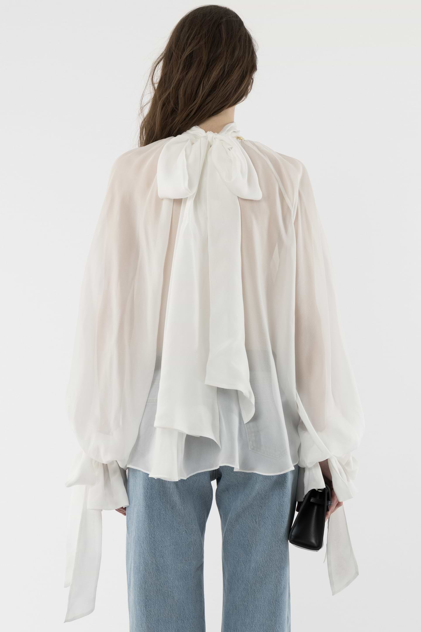 Silk Balloon Blouse
