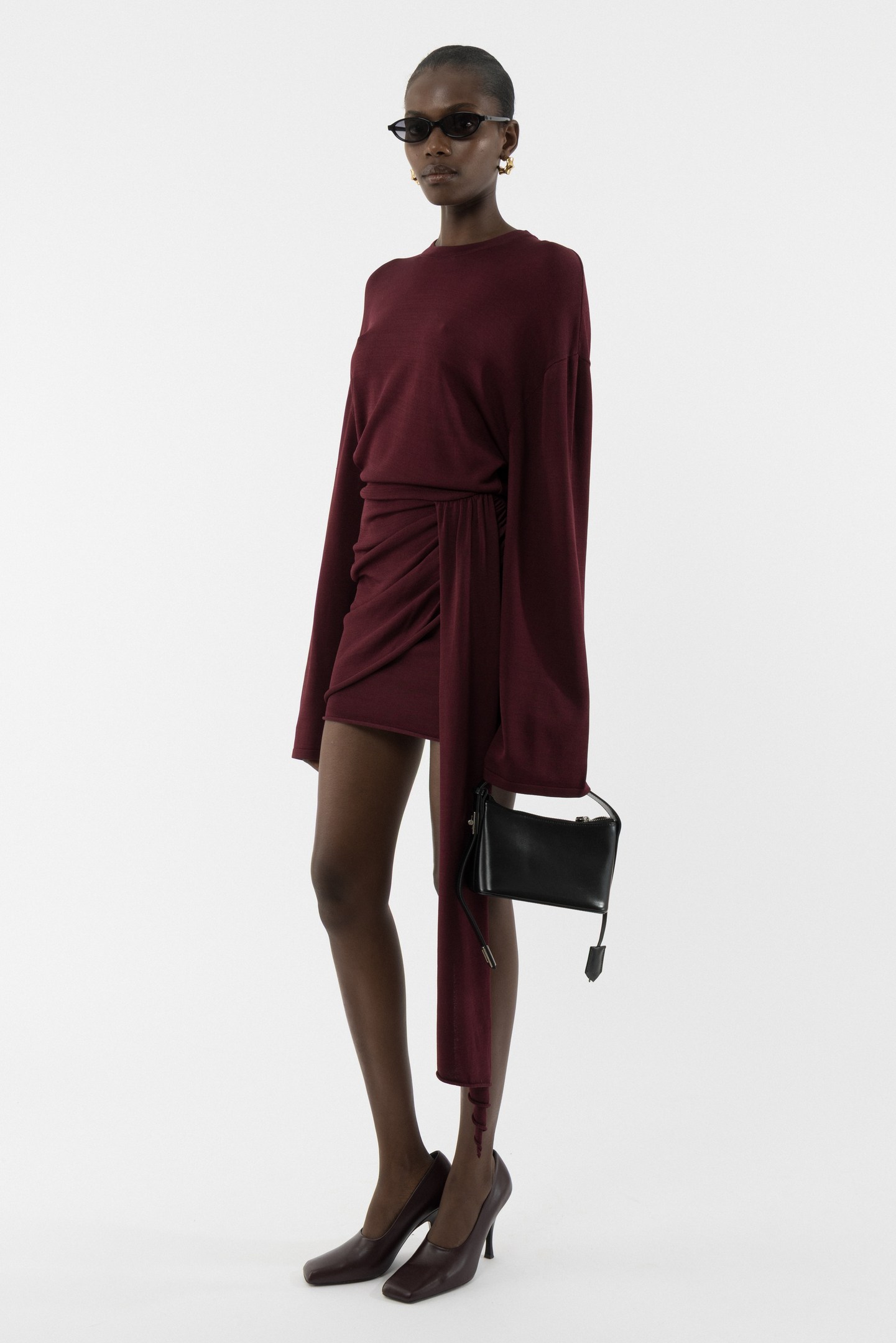 Drape Longsleeve Dress