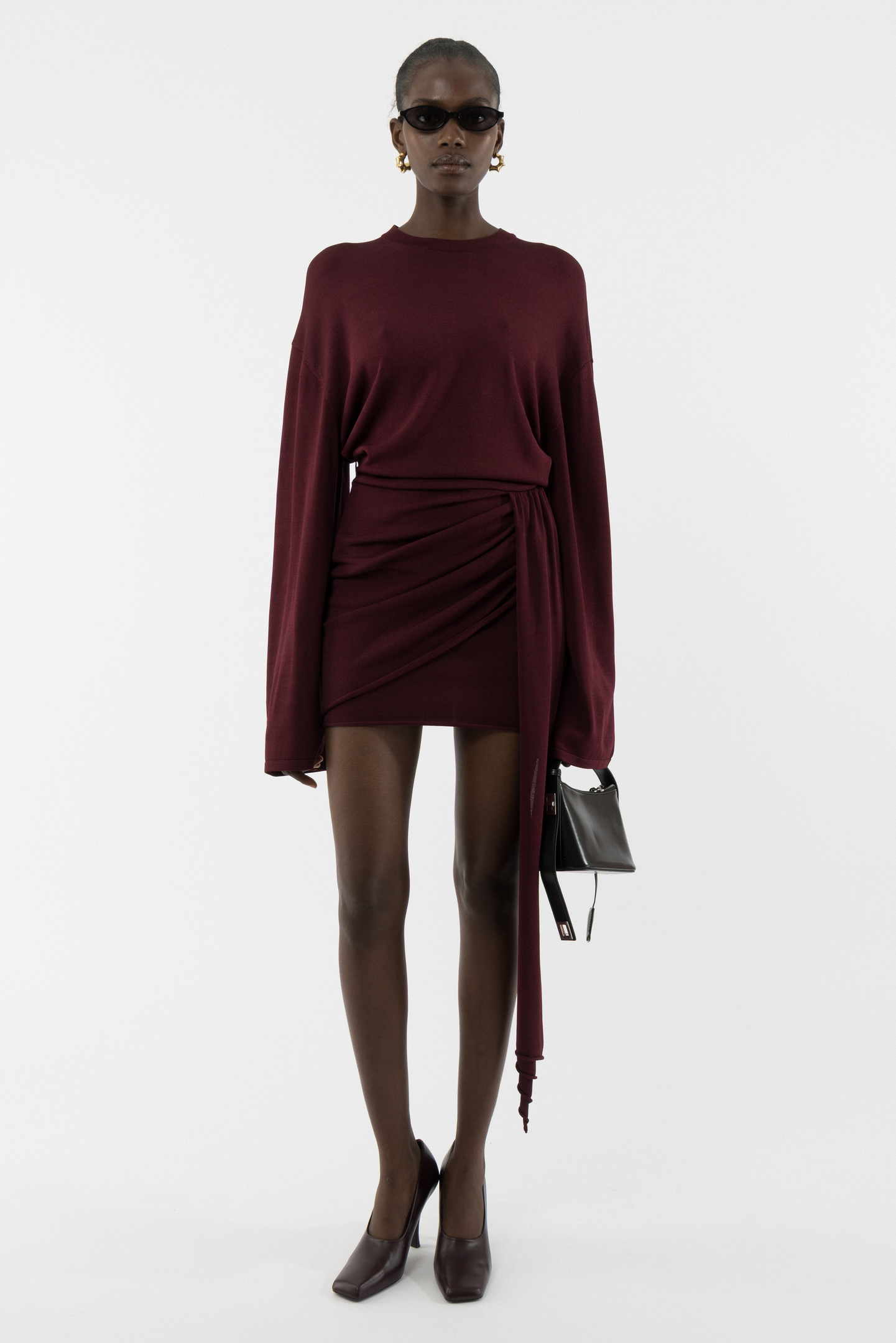 Drape Longsleeve Dress