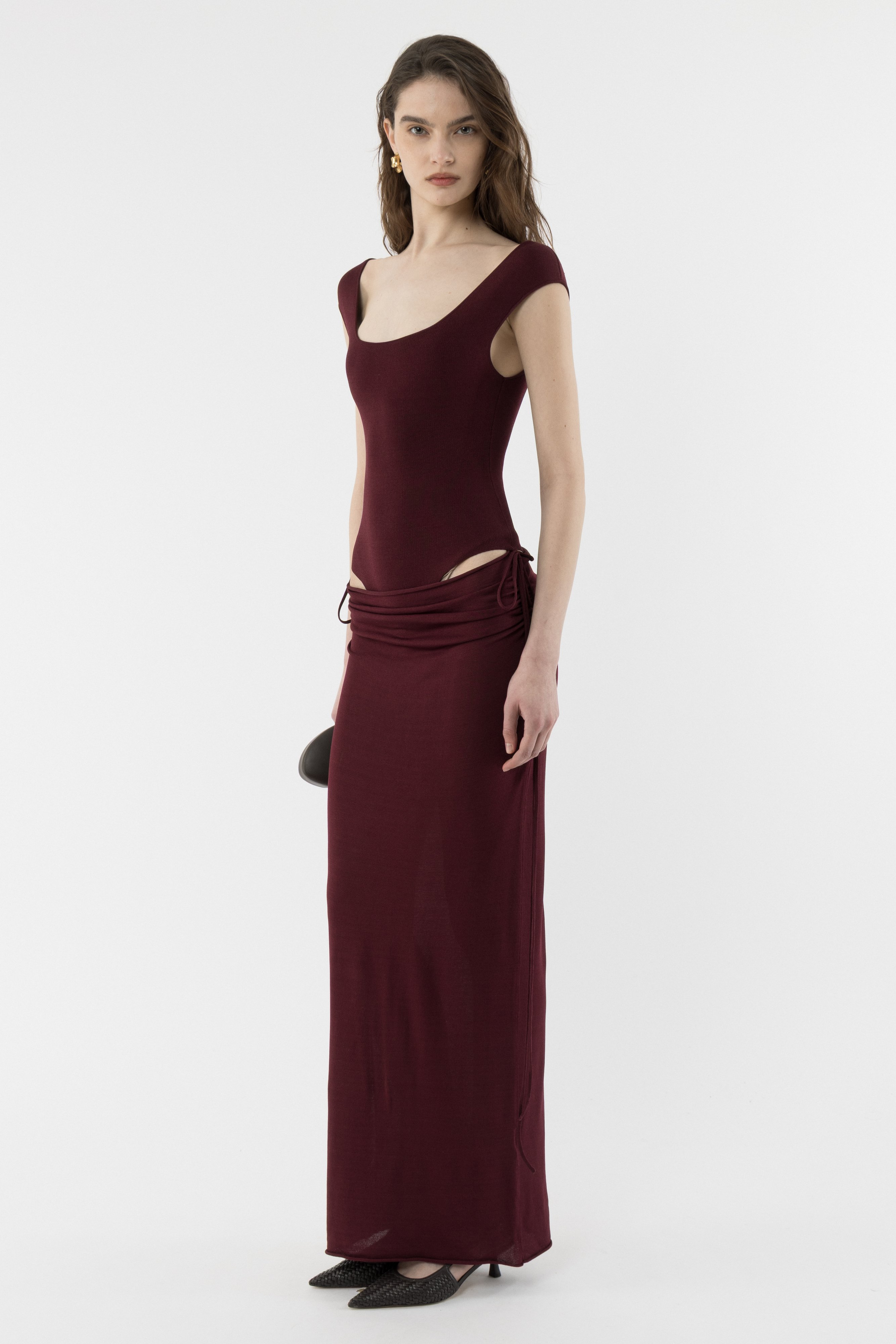 Draped Cut Out Dress