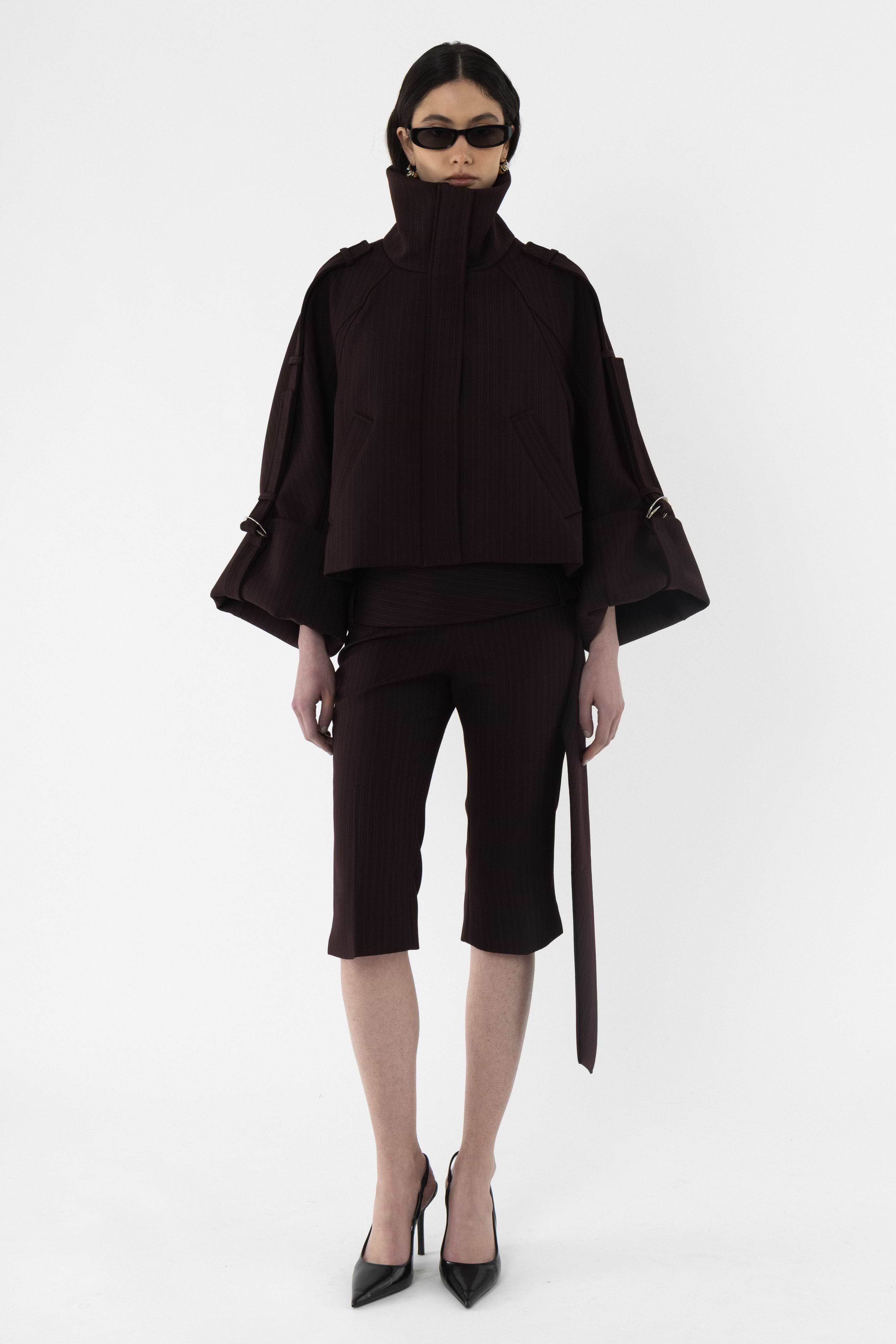 Wide Belted Capri Pants