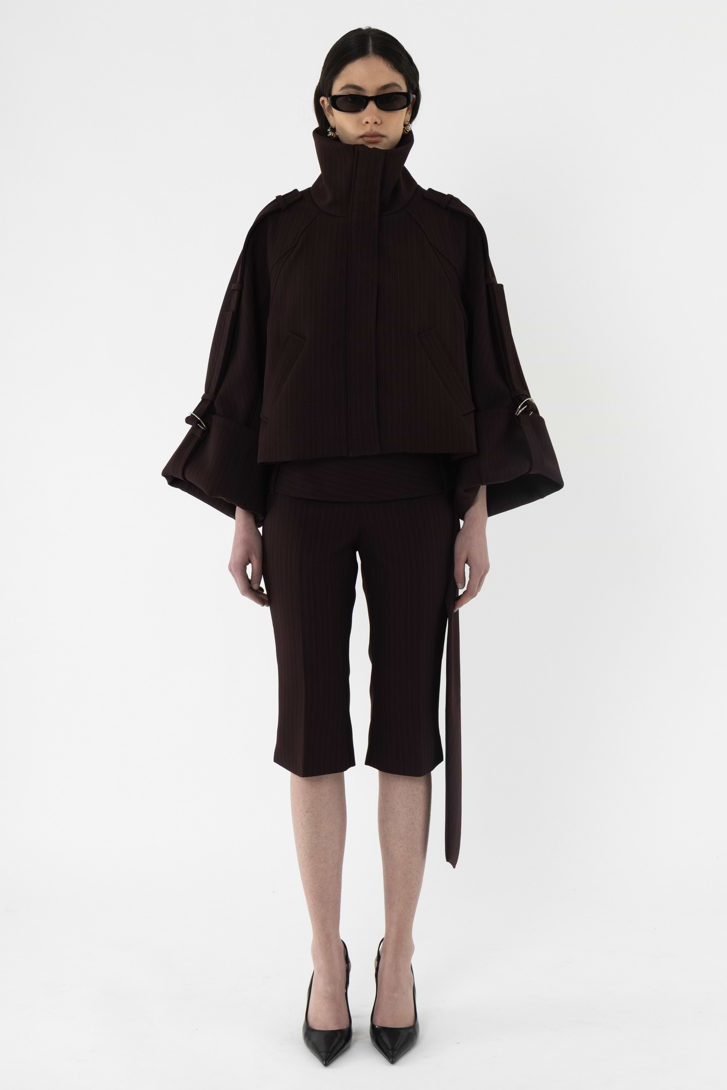 Wide Belted Capri Pants