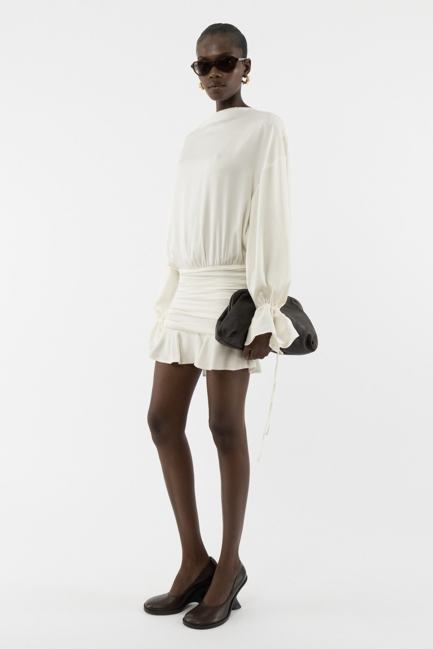Frill Silk Dress