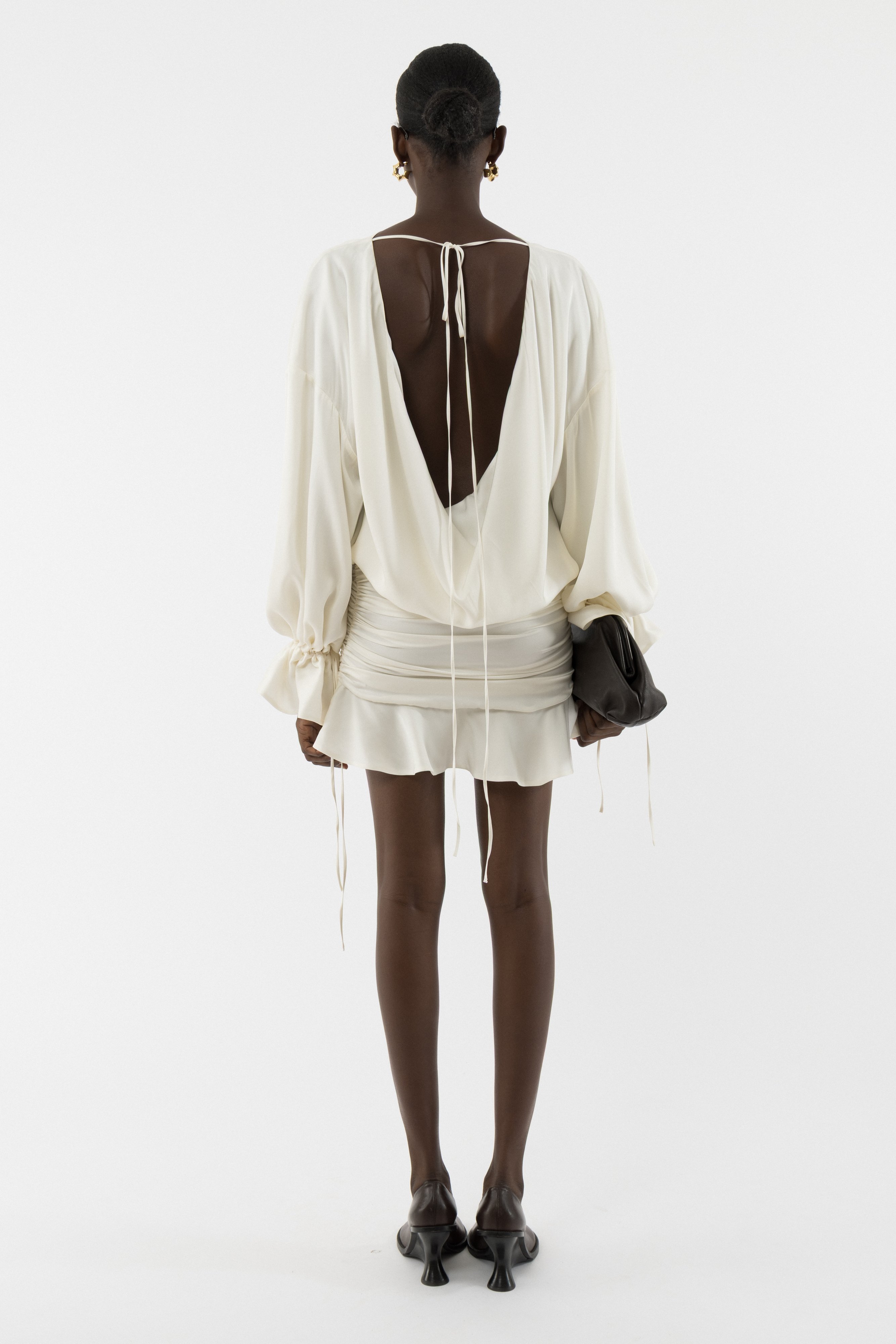 Frill Silk Dress