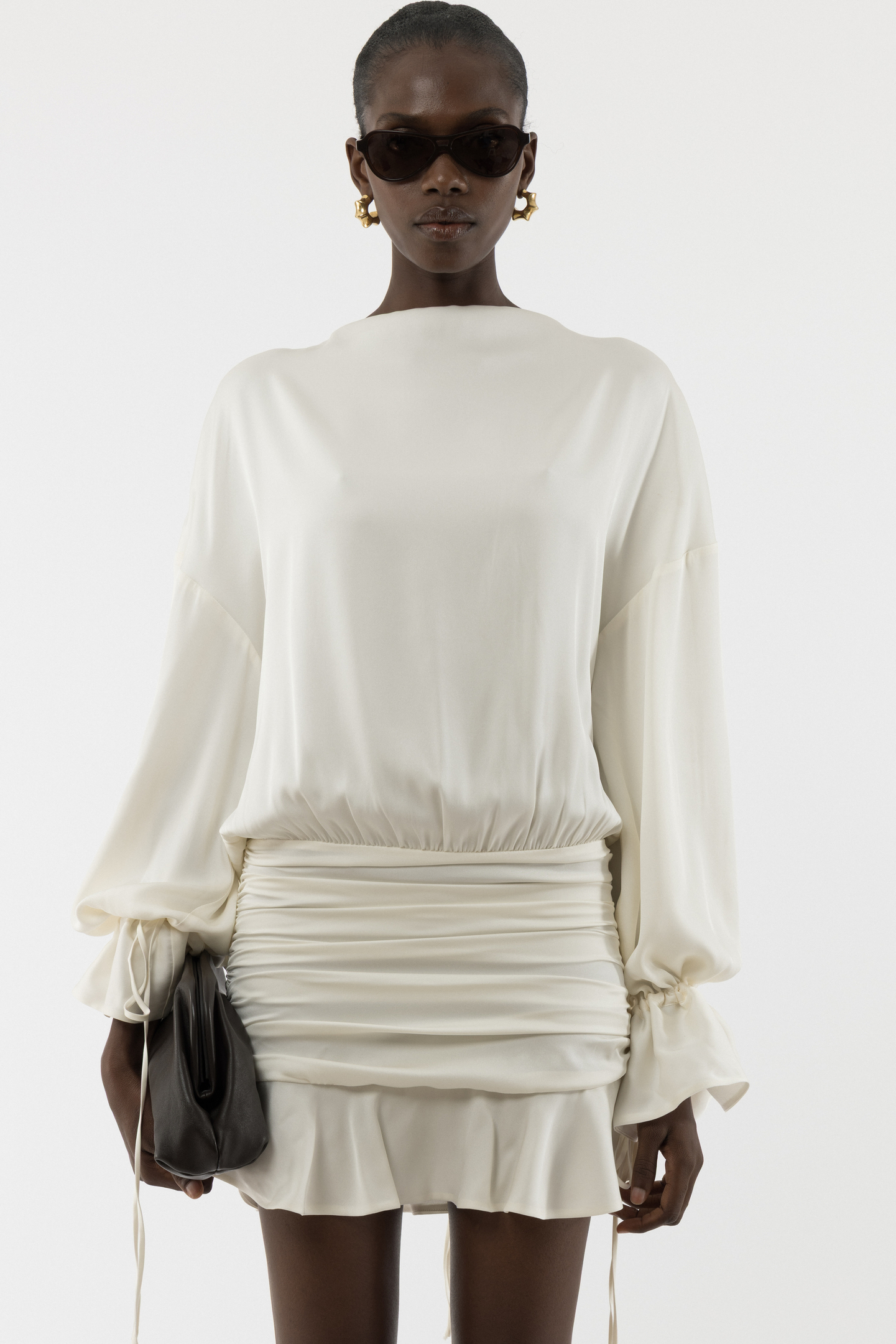 Frill Silk Dress