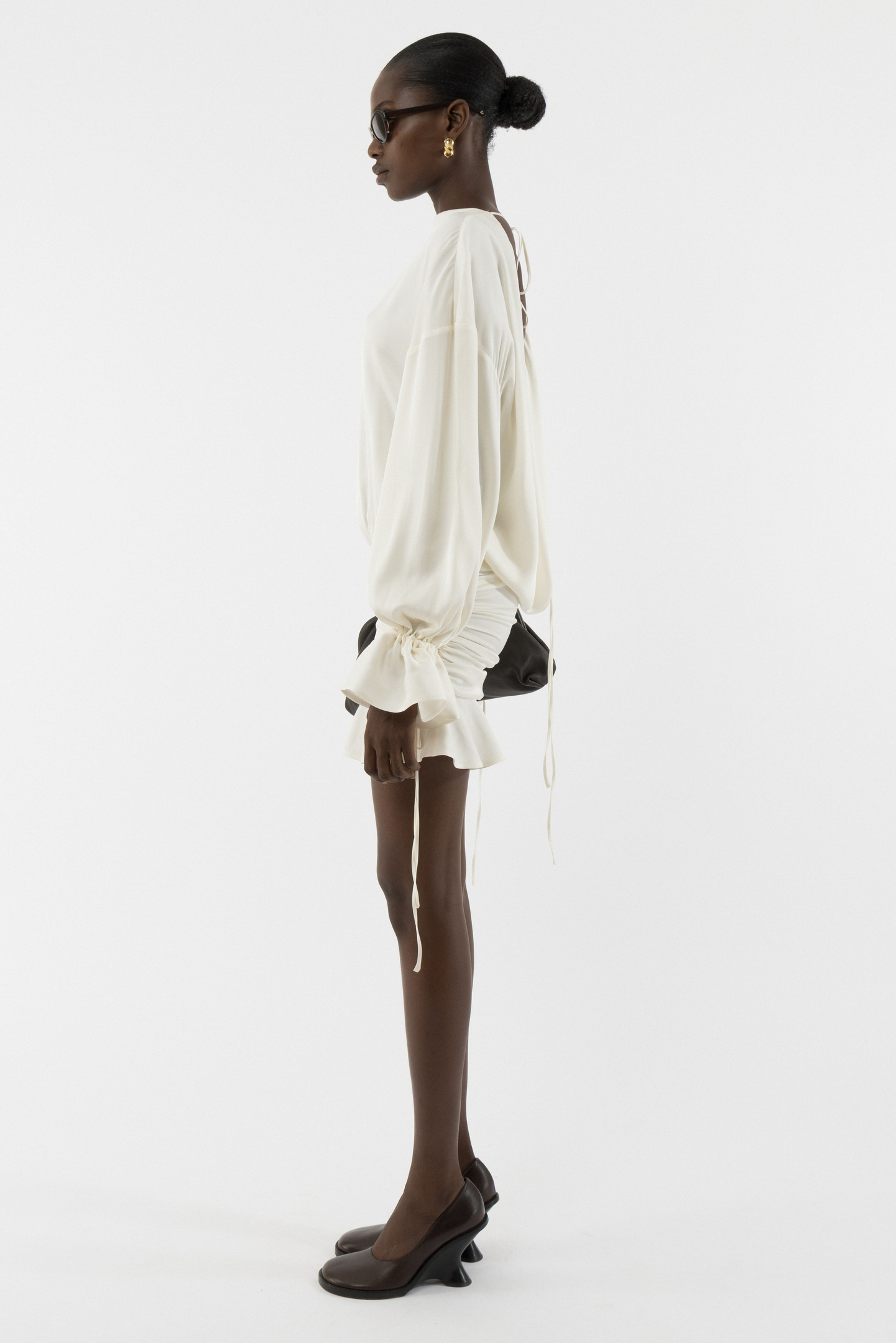 Frill Silk Dress