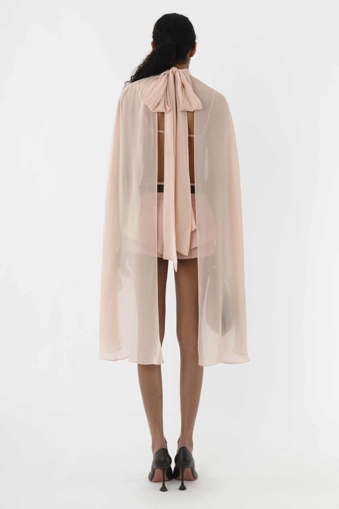 Sheer Cape Playsuit