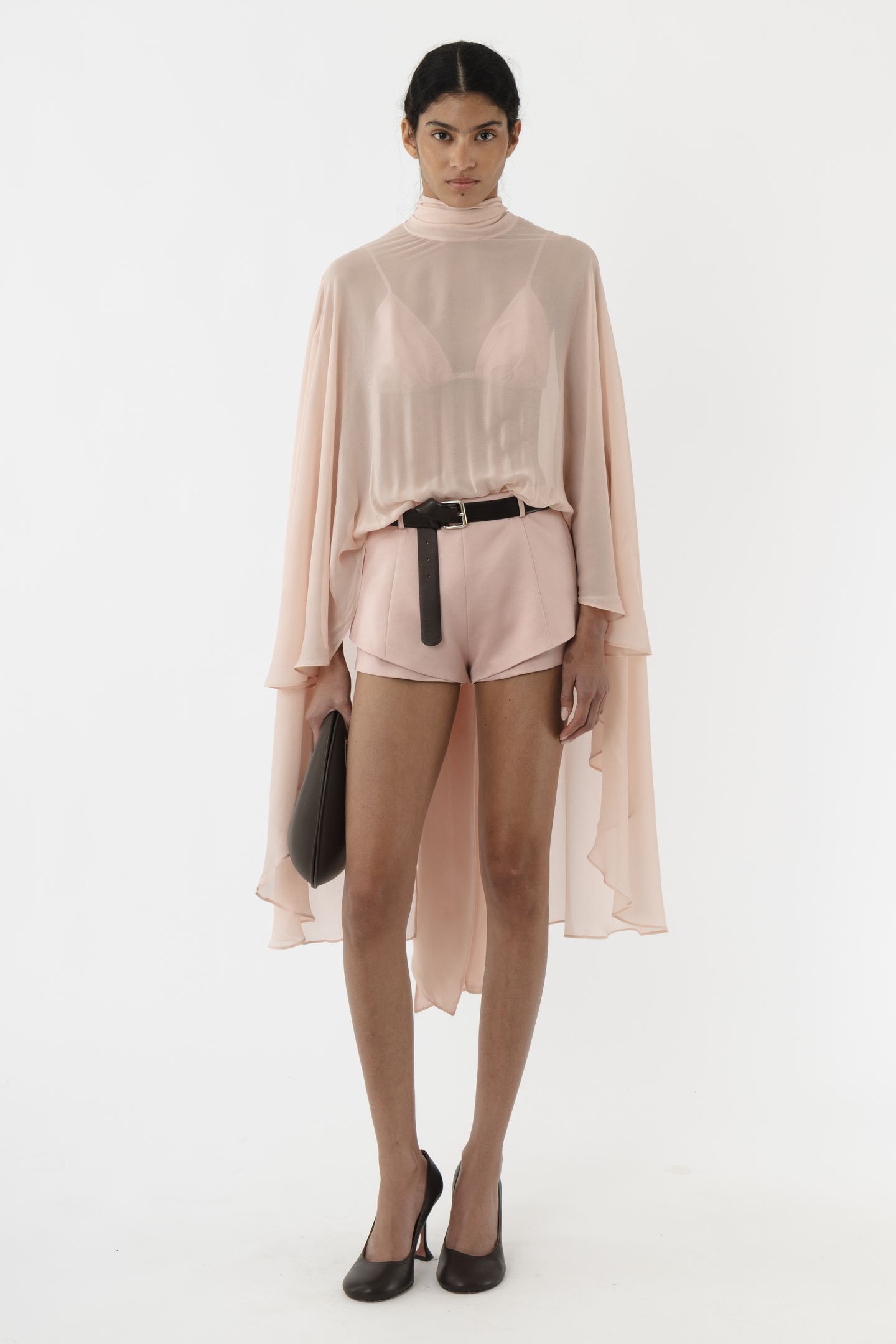 Sheer Cape Playsuit