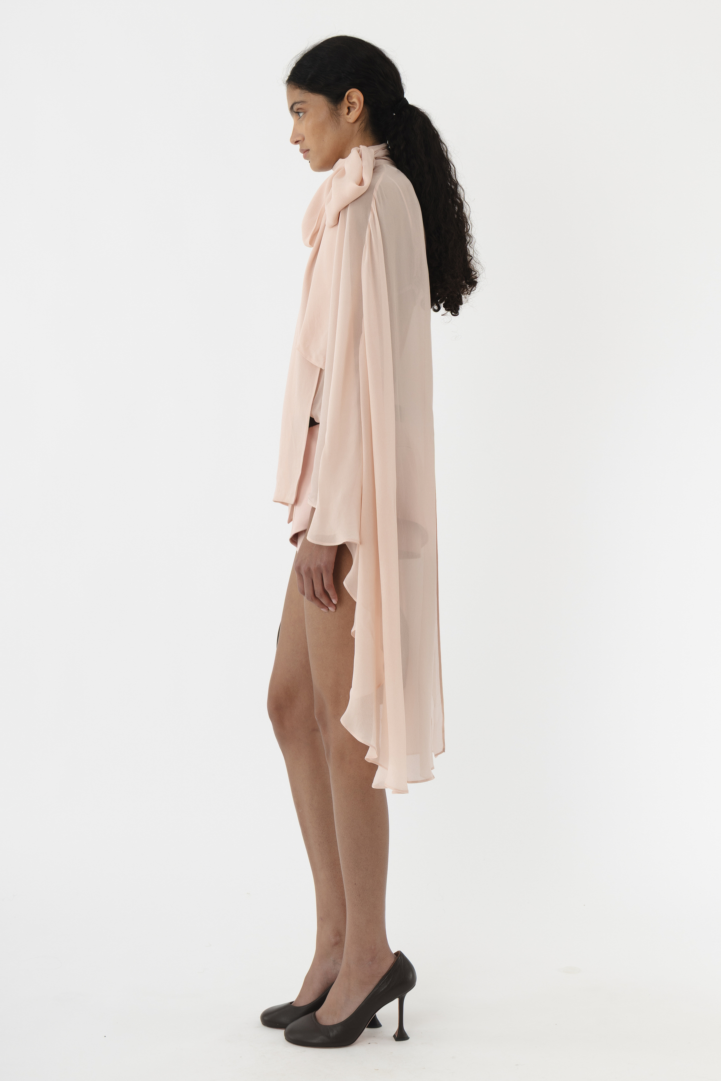 Sheer Cape Playsuit