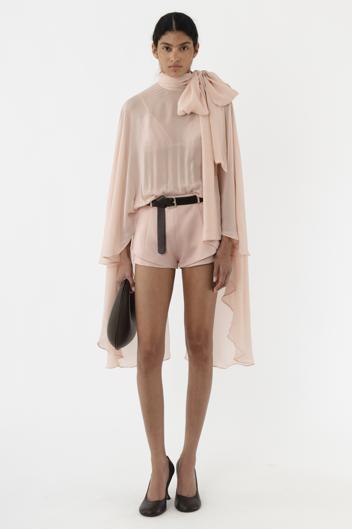 Sheer Cape Playsuit