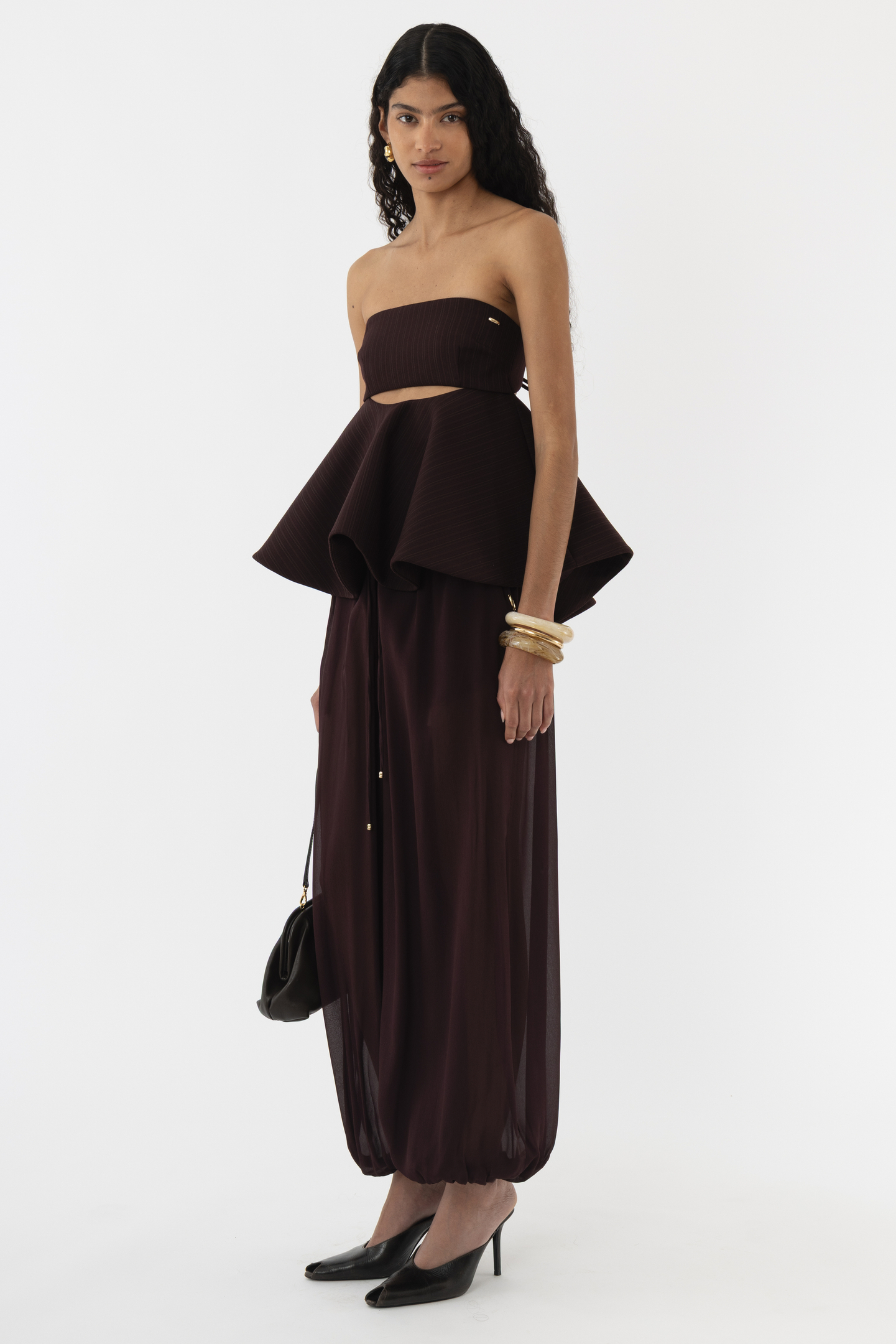 Tailored Peplum Bandeau Top