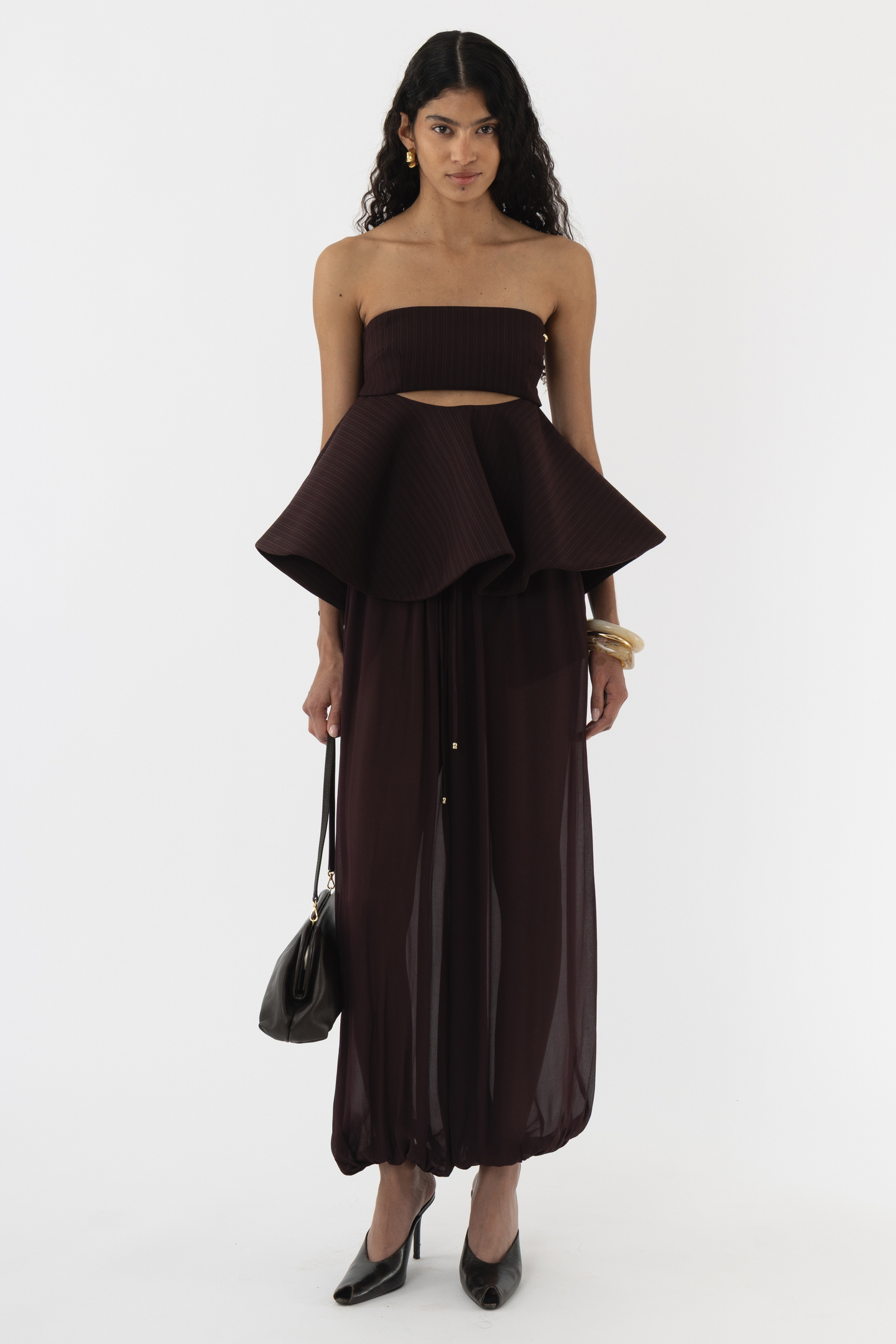 Tailored Peplum Bandeau Top