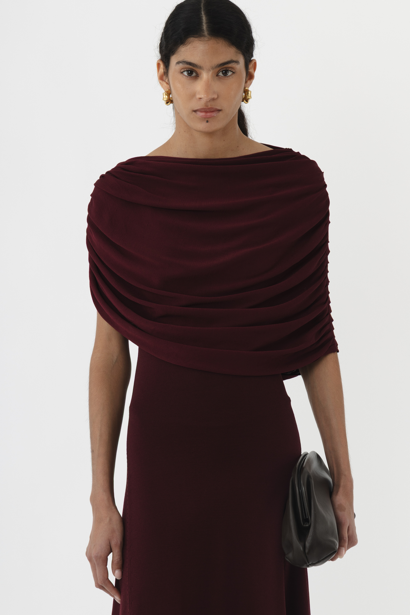 Knitted Draped Poncho